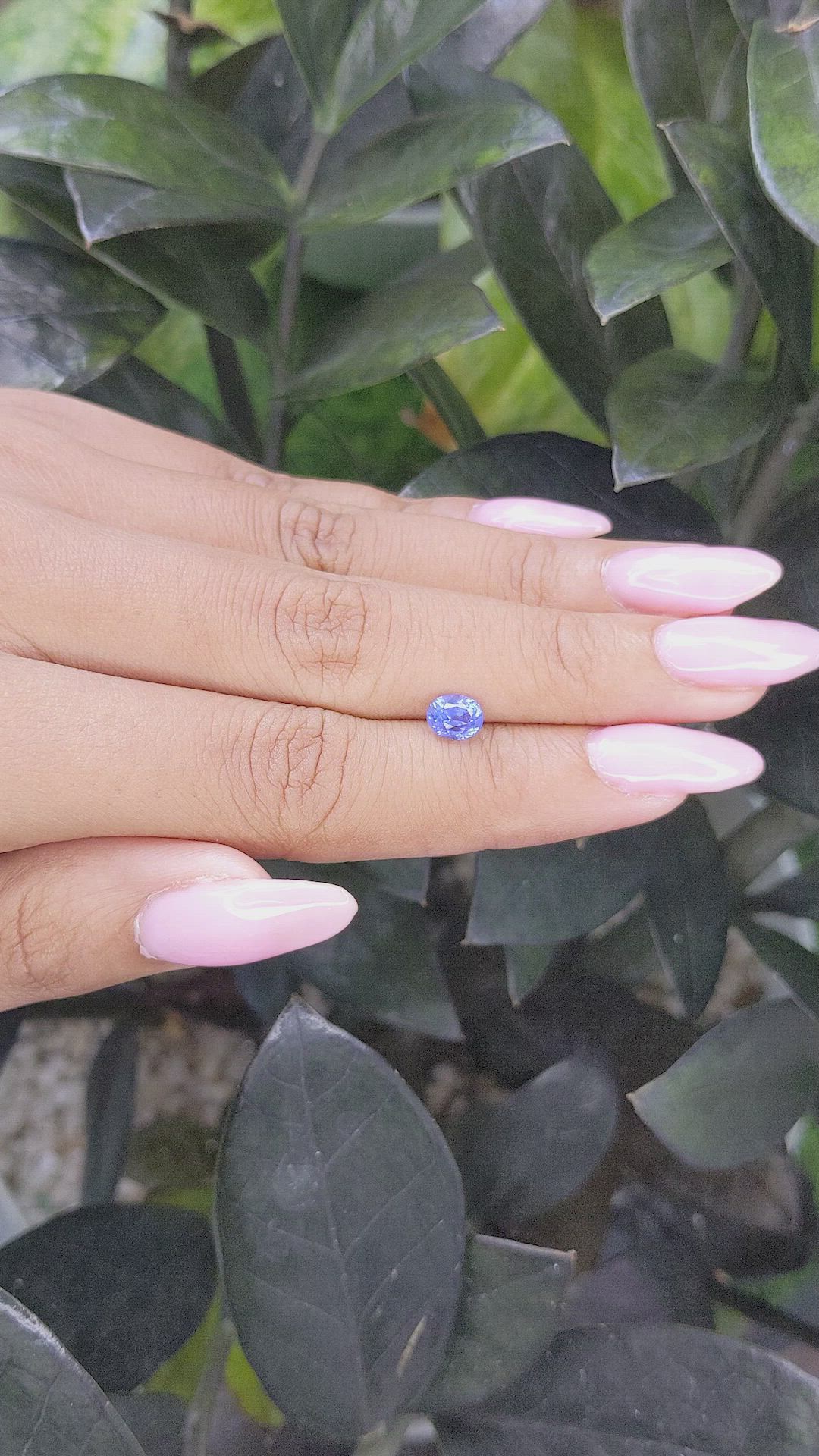 1.06 Ct. Blue Sapphire from Tanzania Size Video