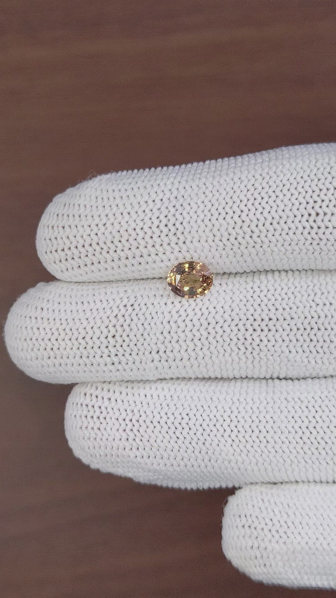 1.12 Ct. Greenish Brown Sapphire from Madagascar Size Video