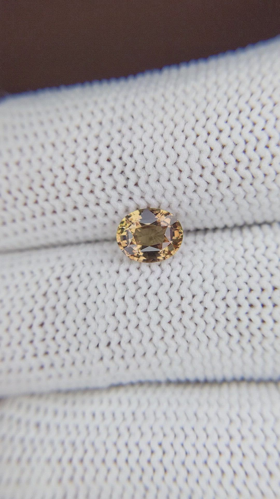 1.12 Ct. Greenish Brown Sapphire from Madagascar Size Video