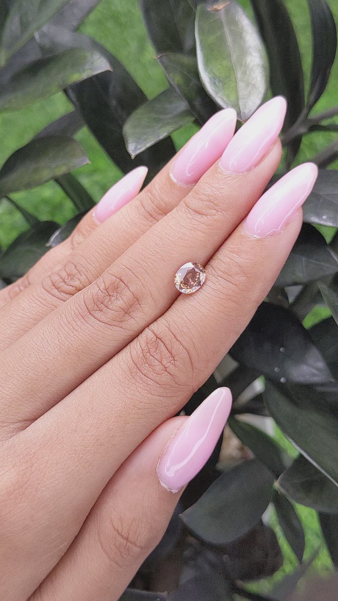 1.12 Ct. Greenish Brown Sapphire from Madagascar Size Video