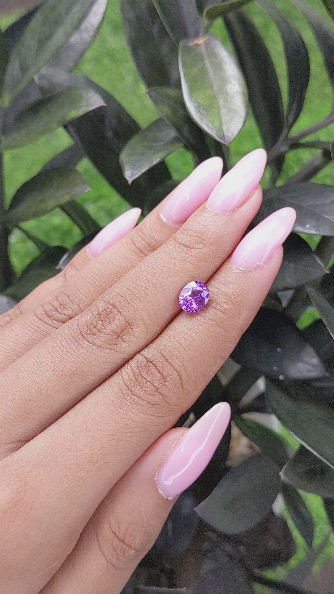1.54 Ct. Purple Sapphire from Madagascar Size Video