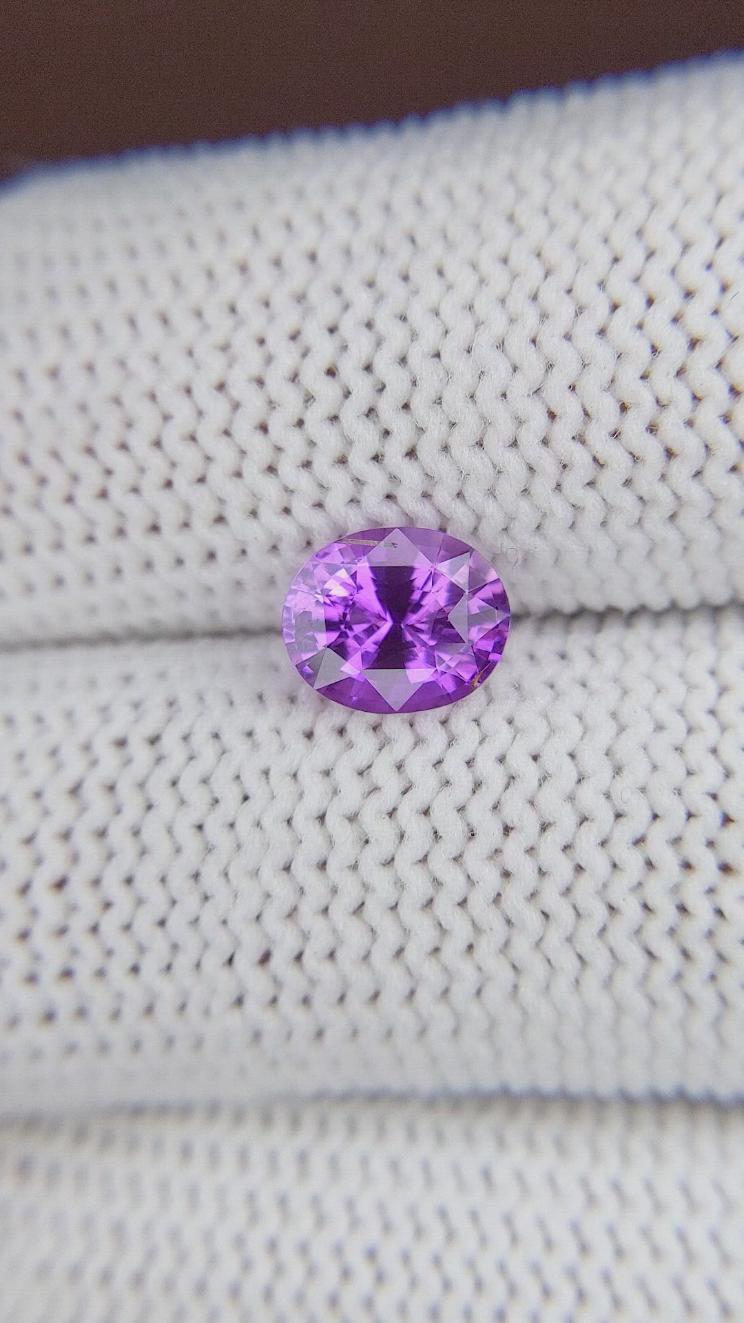 1.54 Ct. Purple Sapphire from Madagascar Size Video