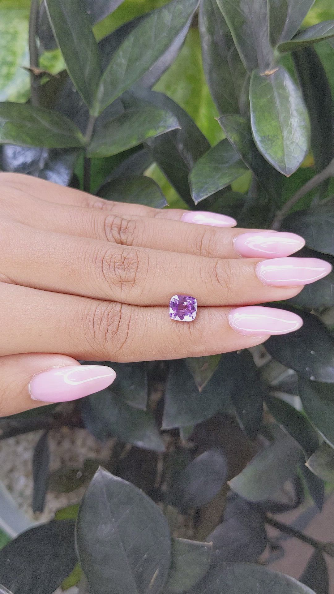 2.06 Ct. Purple Sapphire from Madagascar Size Video