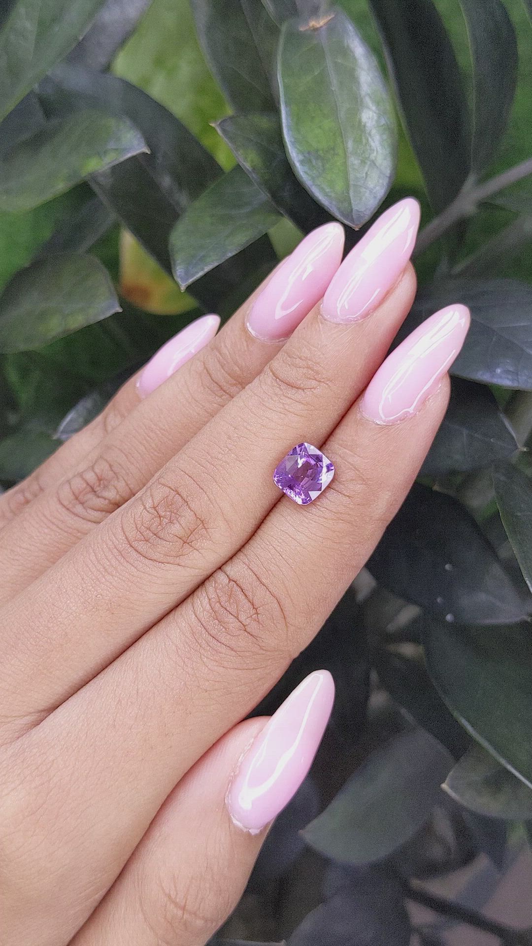 2.06 Ct. Purple Sapphire from Madagascar Size Video