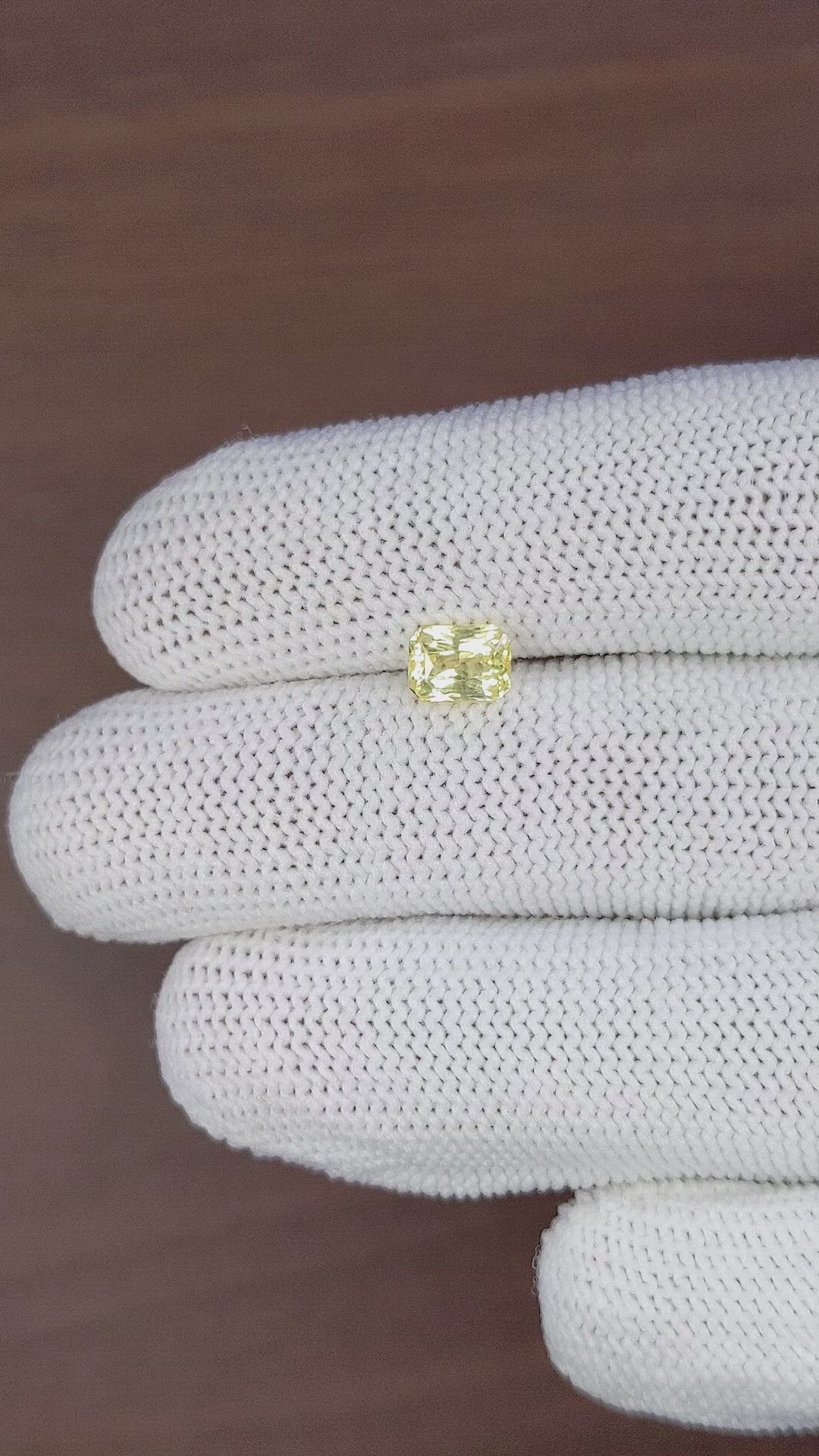 1.19 Ct. Yellow Sapphire from Madagascar Size Video