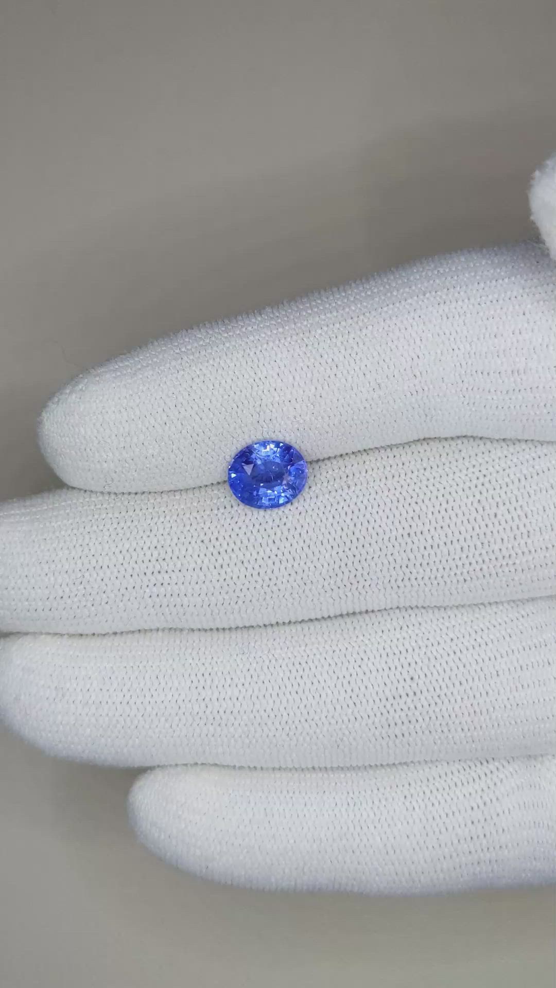 2.22 Ct. Blue Sapphire from Ceylon (Sri Lanka) Size Video