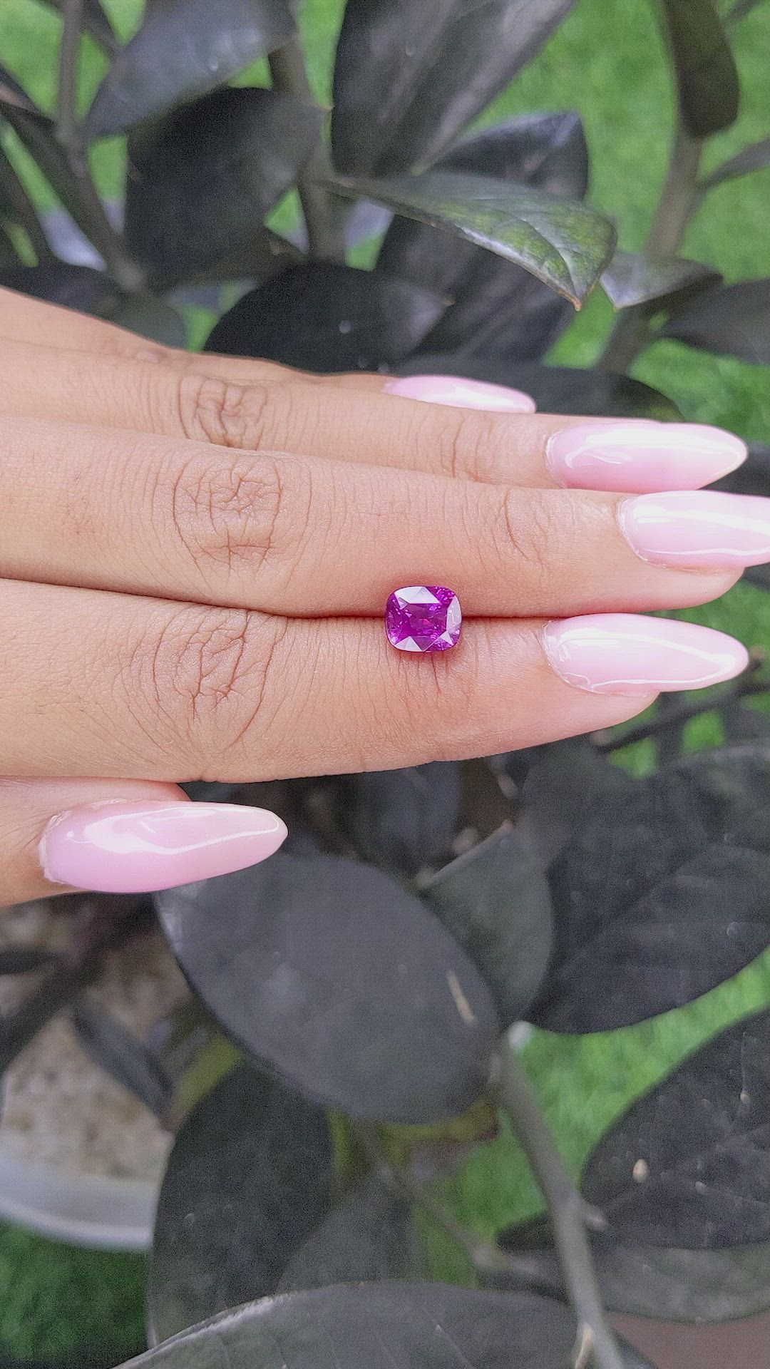 2.13 Ct. Pinkish Purple Sapphire from Madagascar Size Video