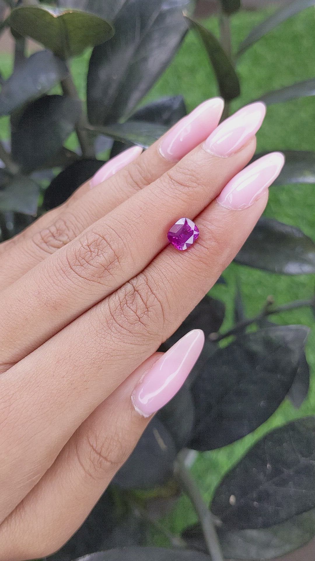 2.13 Ct. Pinkish Purple Sapphire from Madagascar Size Video