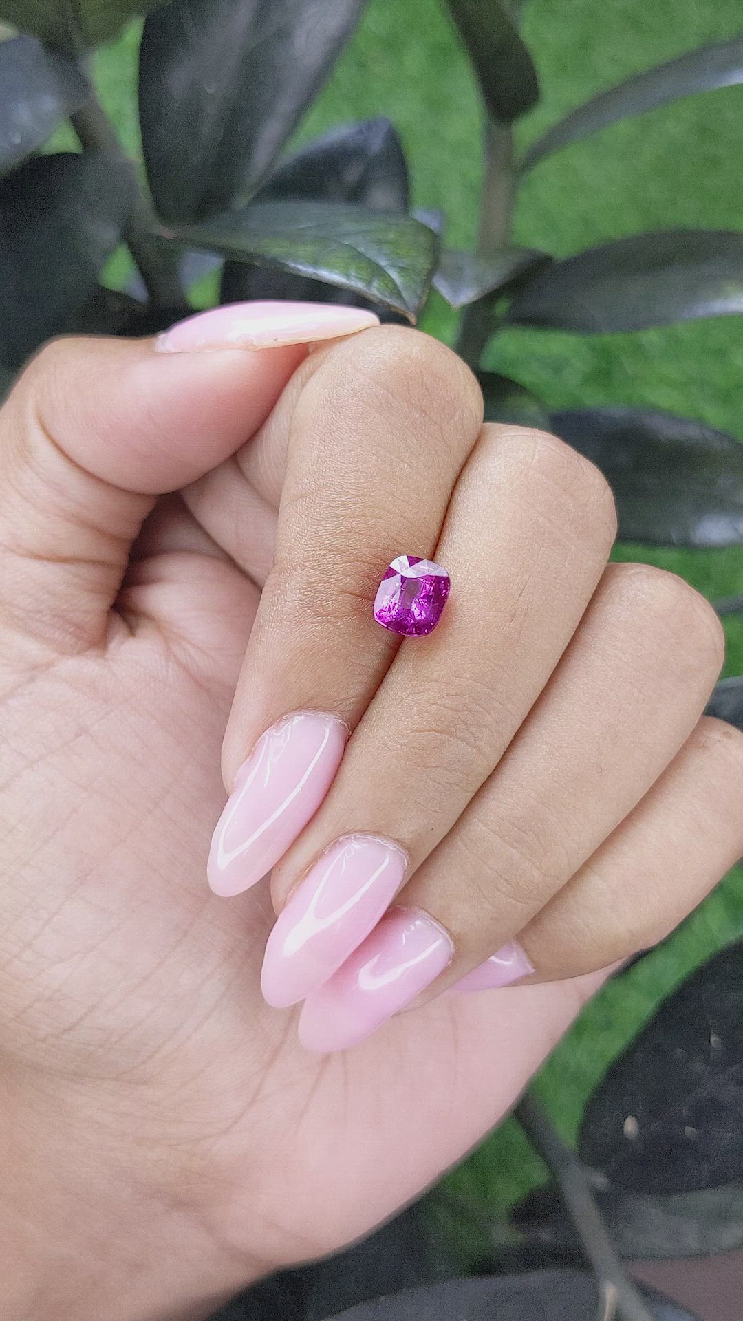 2.13 Ct. Pinkish Purple Sapphire from Madagascar Size Video