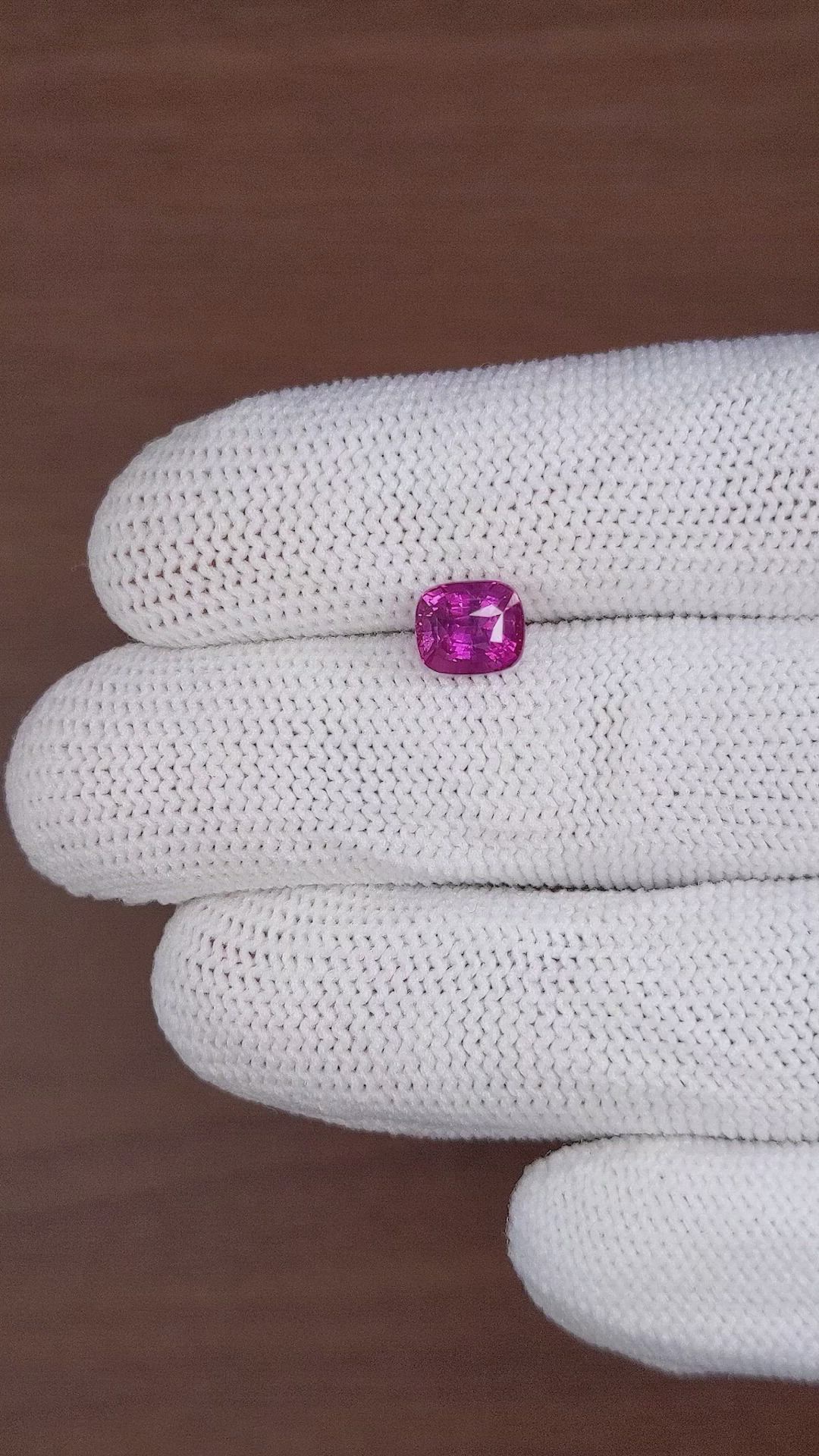 2.13 Ct. Pinkish Purple Sapphire from Madagascar Size Video