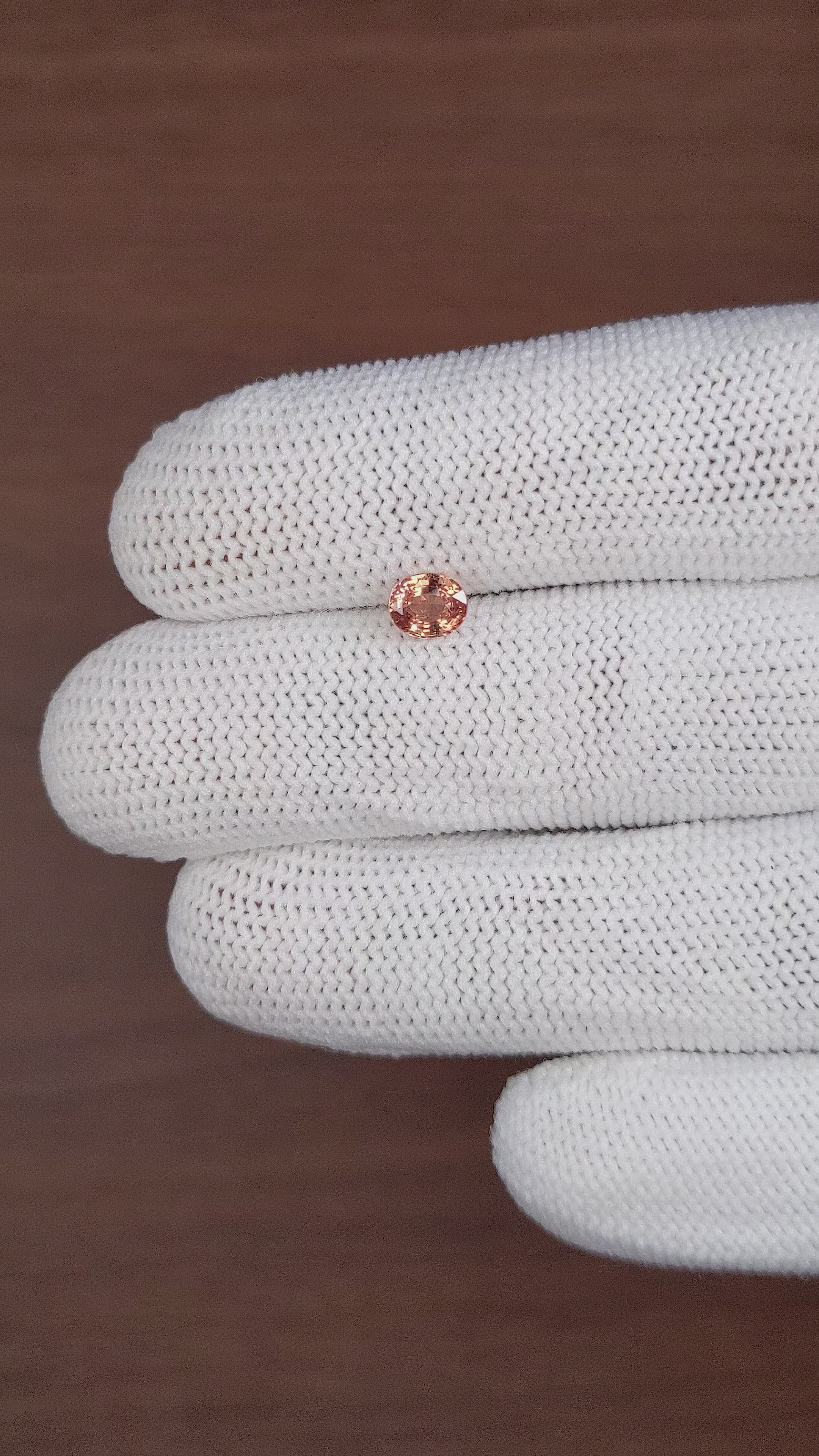 0.77 Ct. Padparadscha Sapphire from Madagascar Size Video