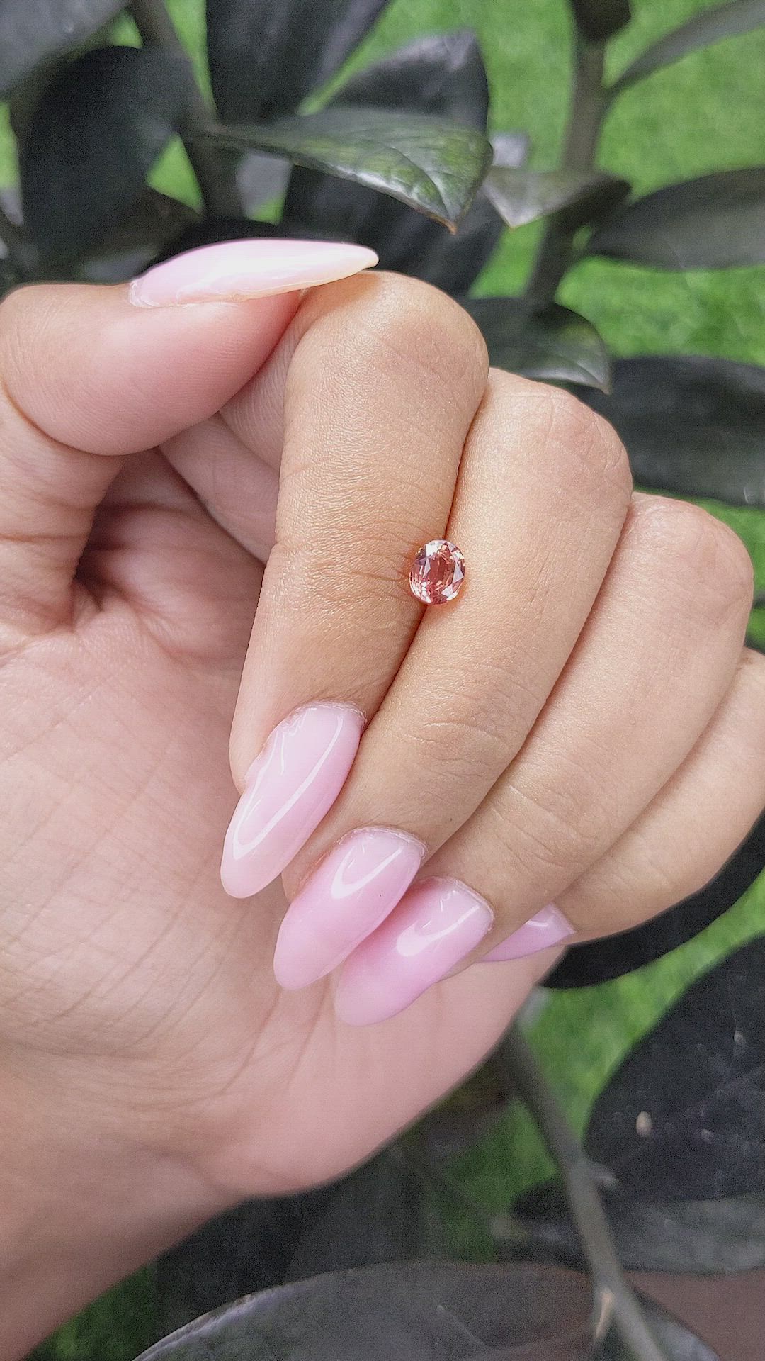 0.77 Ct. Padparadscha Sapphire from Madagascar Size Video