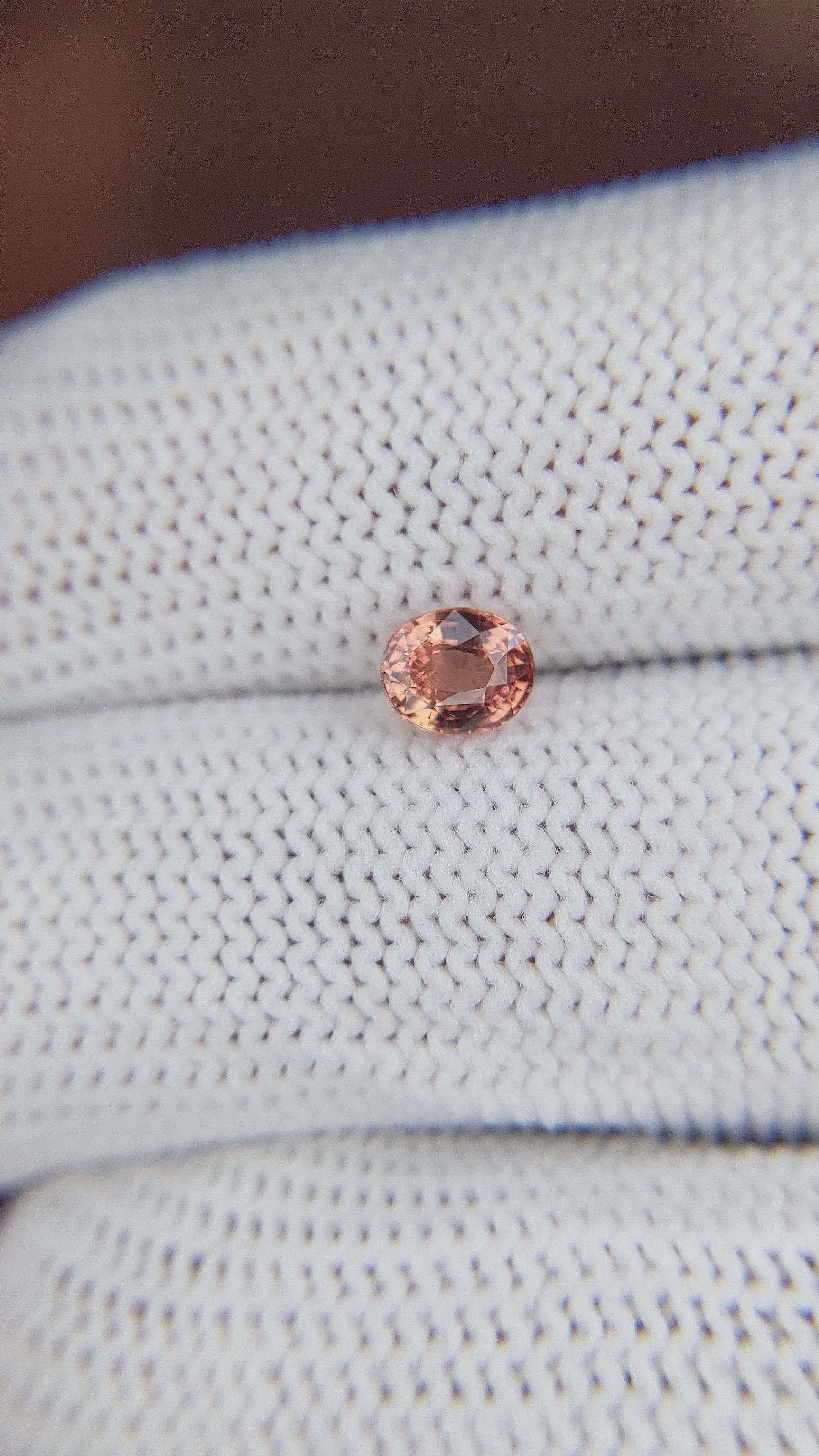 0.77 Ct. Padparadscha Sapphire from Madagascar Size Video