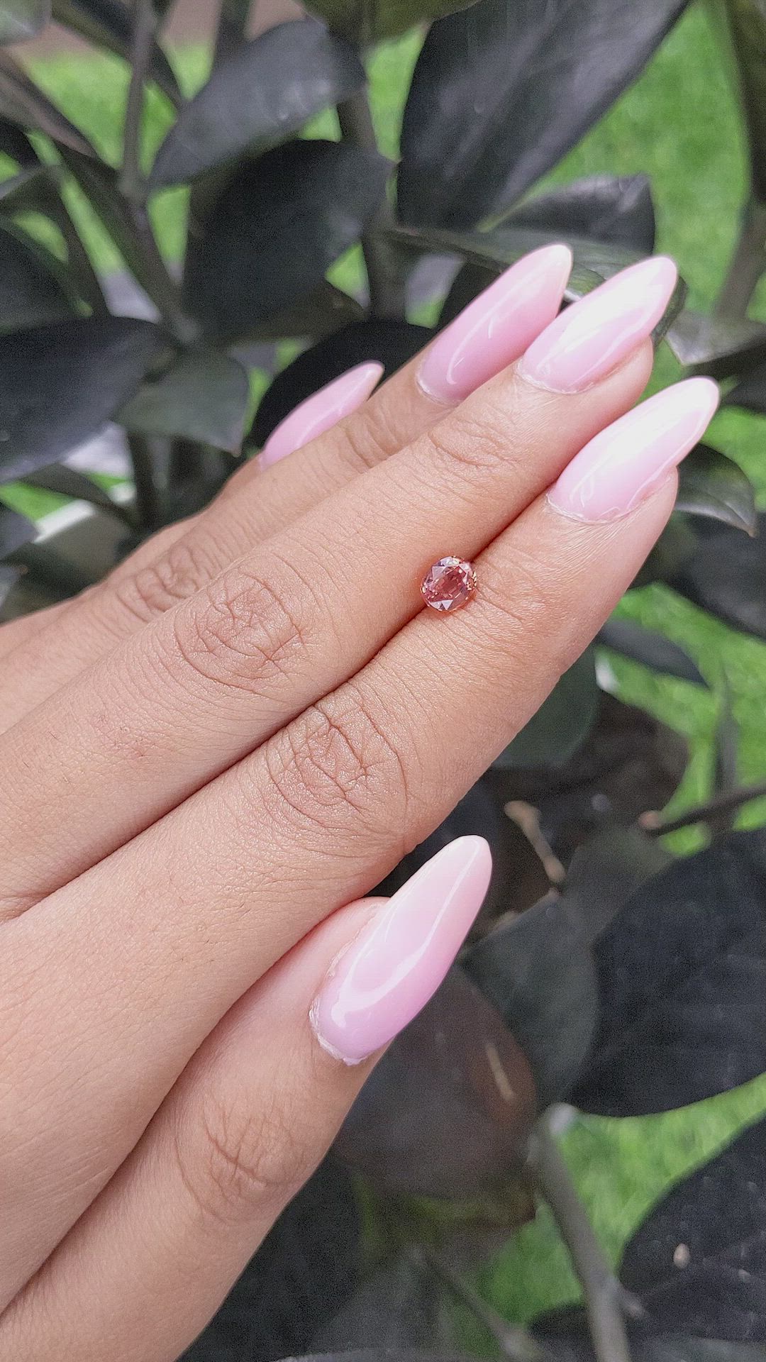 0.77 Ct. Padparadscha Sapphire from Madagascar Size Video