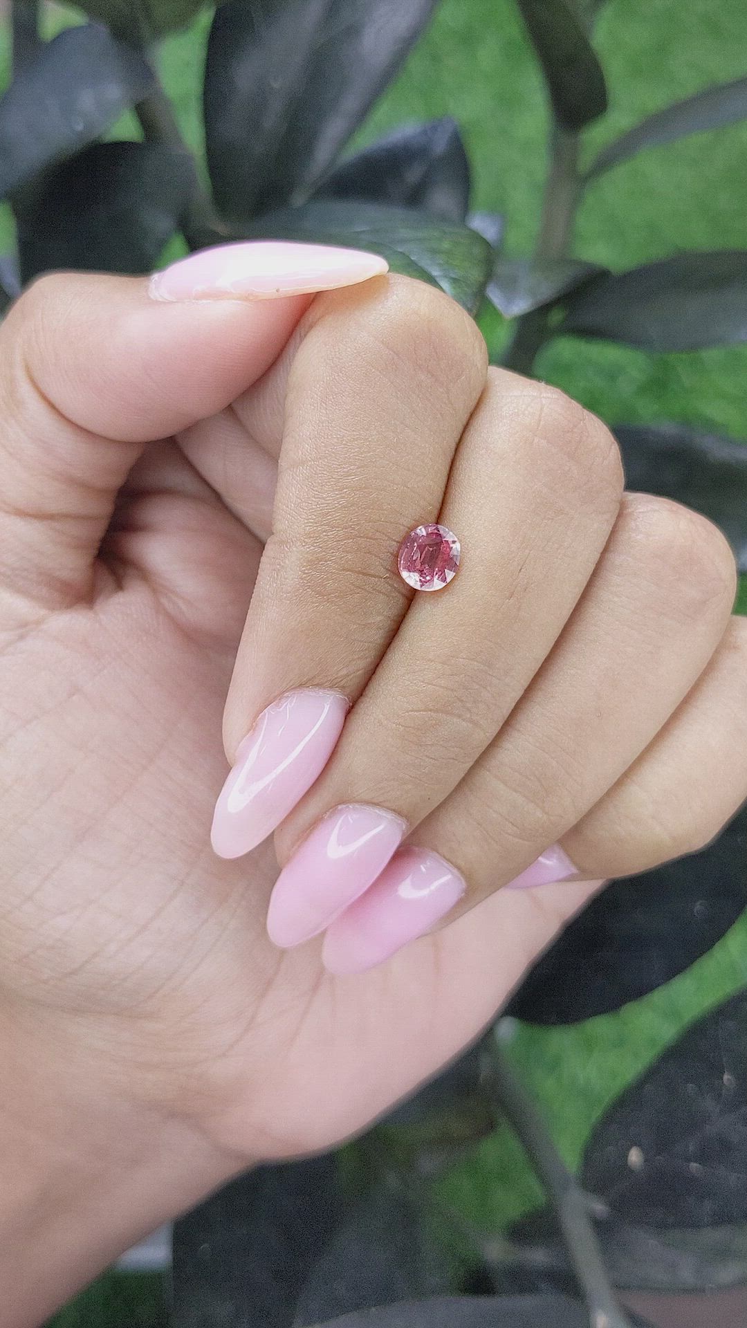 0.75 Ct. Pinkish Brown Sapphire from Madagascar Size Video