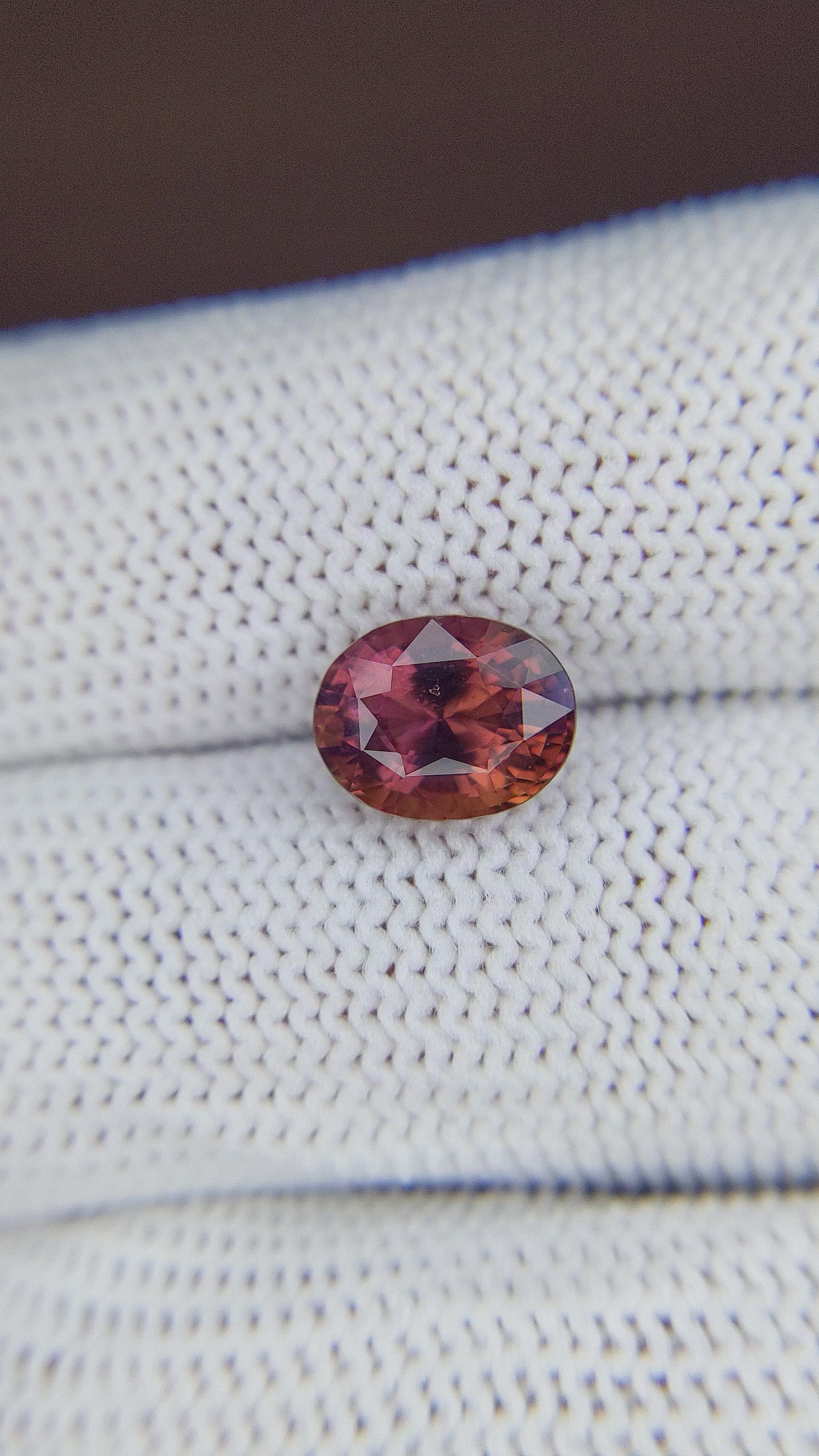 3.20 Ct. Pinkish Brown Sapphire from Madagascar Size Video