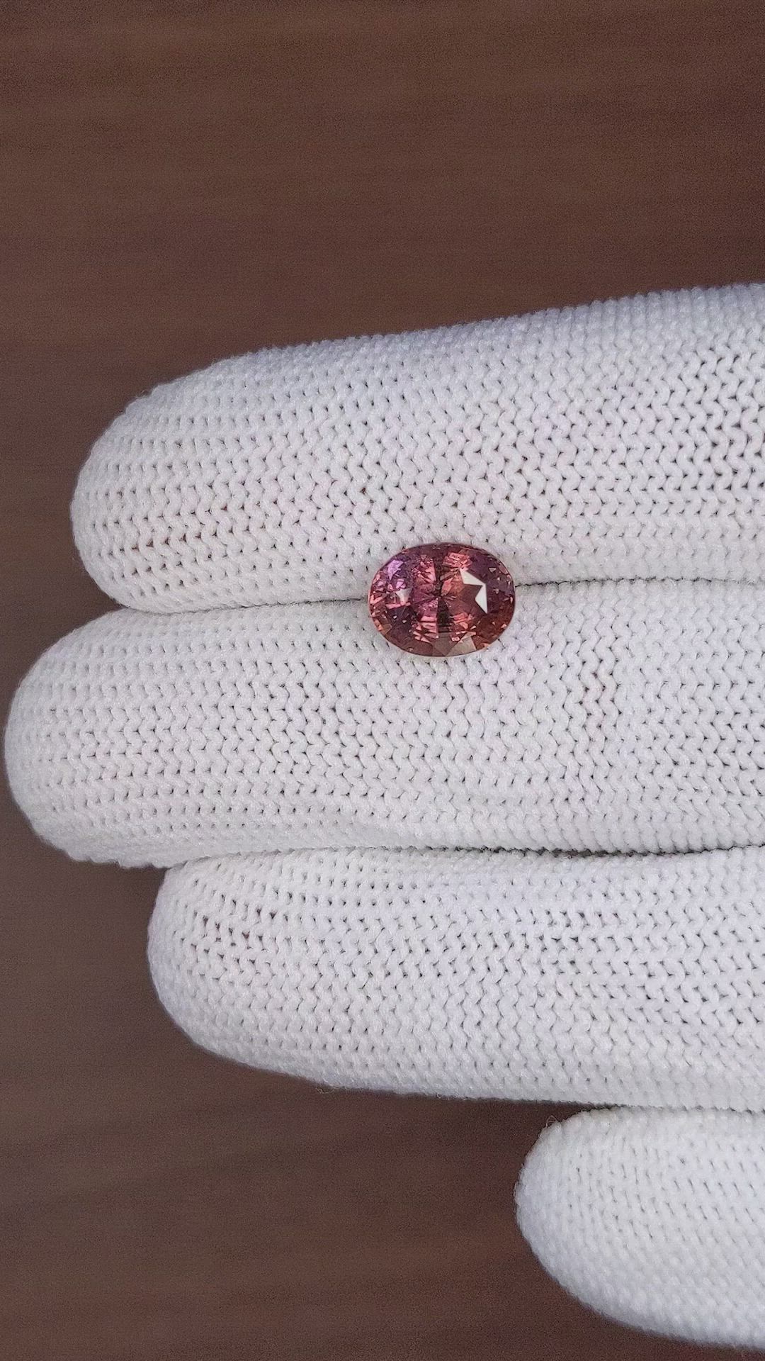 3.20 Ct. Pinkish Brown Sapphire from Madagascar Size Video