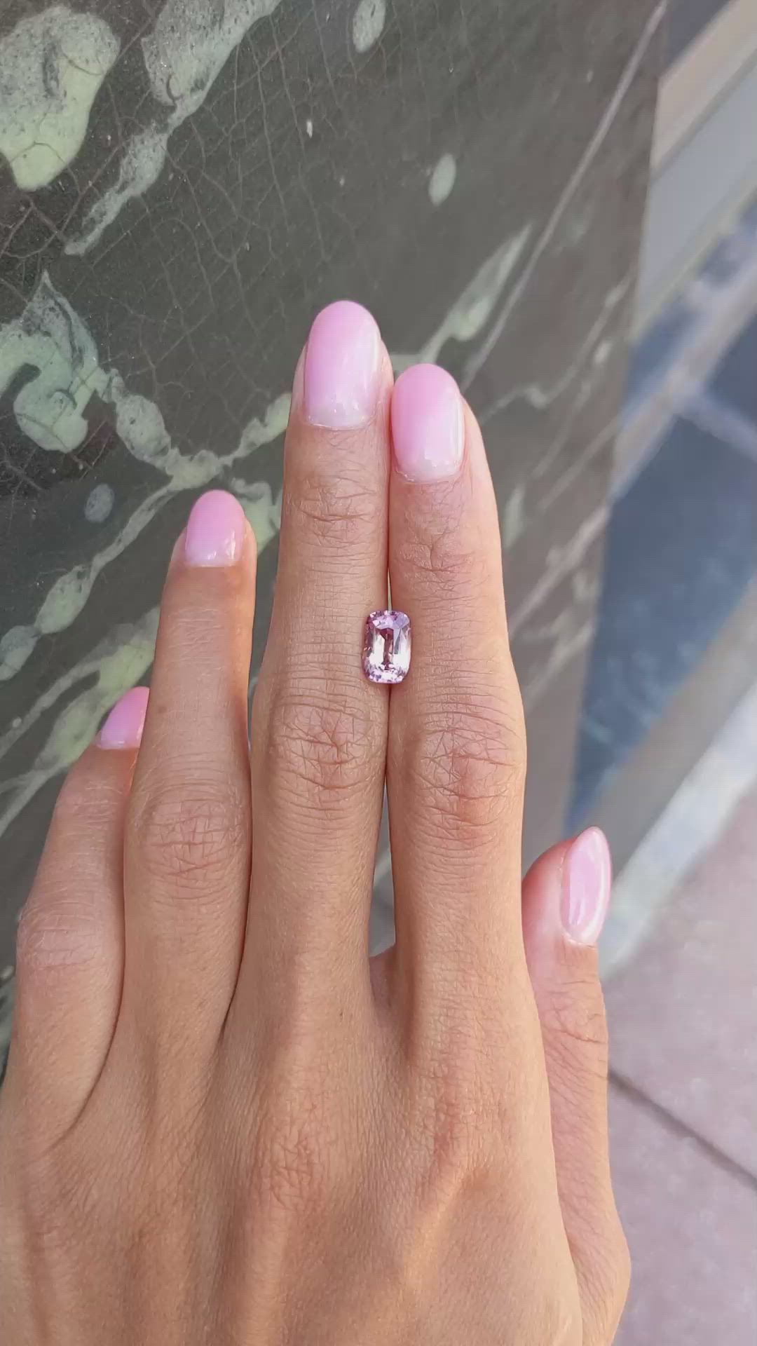 2.01 Ct. Pinkish Purple Sapphire from Madagascar Size Video