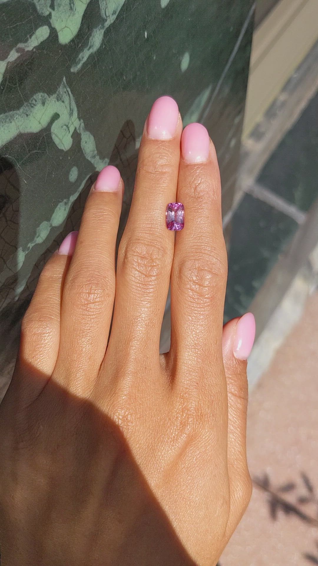 2.01 Ct. Pinkish Purple Sapphire from Madagascar Size Video