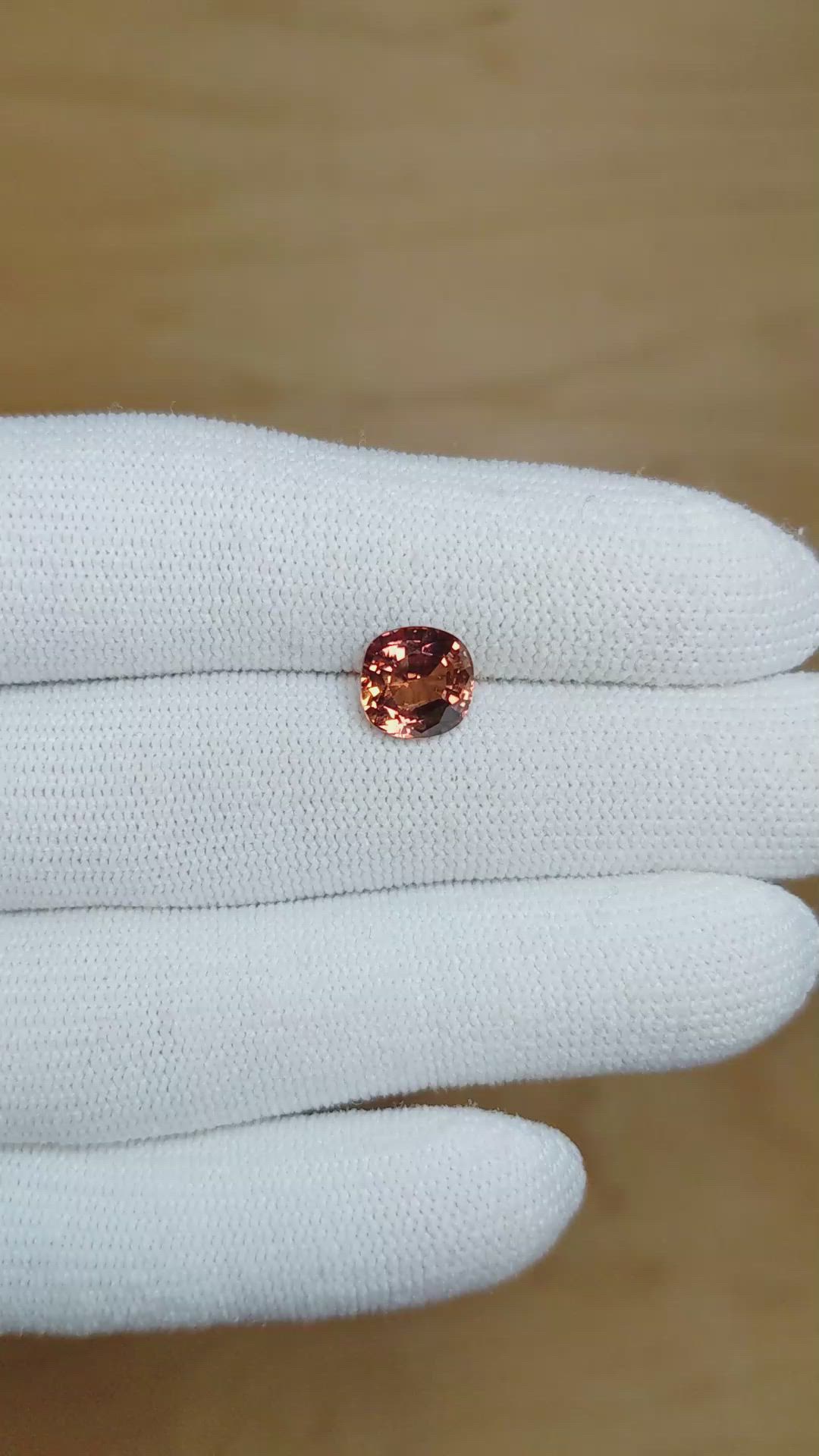 2.76 Ct. Orange Sapphire from Madagascar Size Video