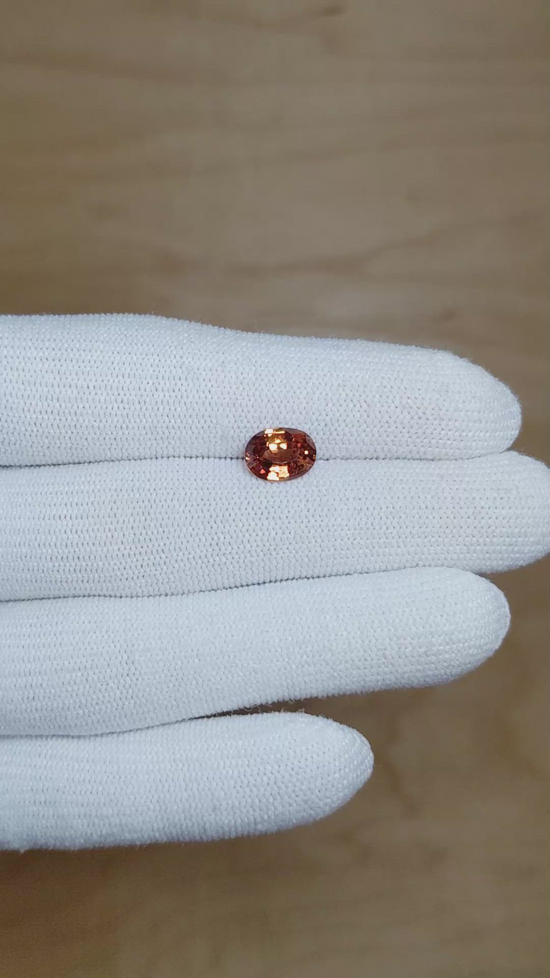 1.81 Ct. Orange Sapphire from Madagascar Size Video