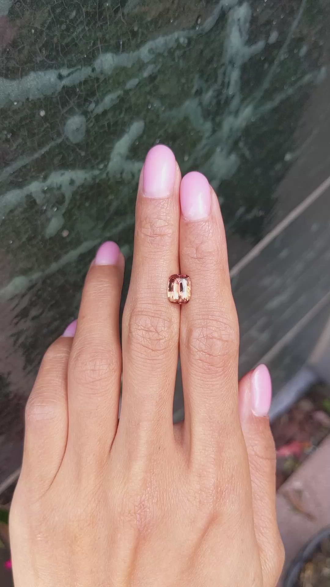 2.45 Ct. Orange Sapphire from Madagascar Size Video