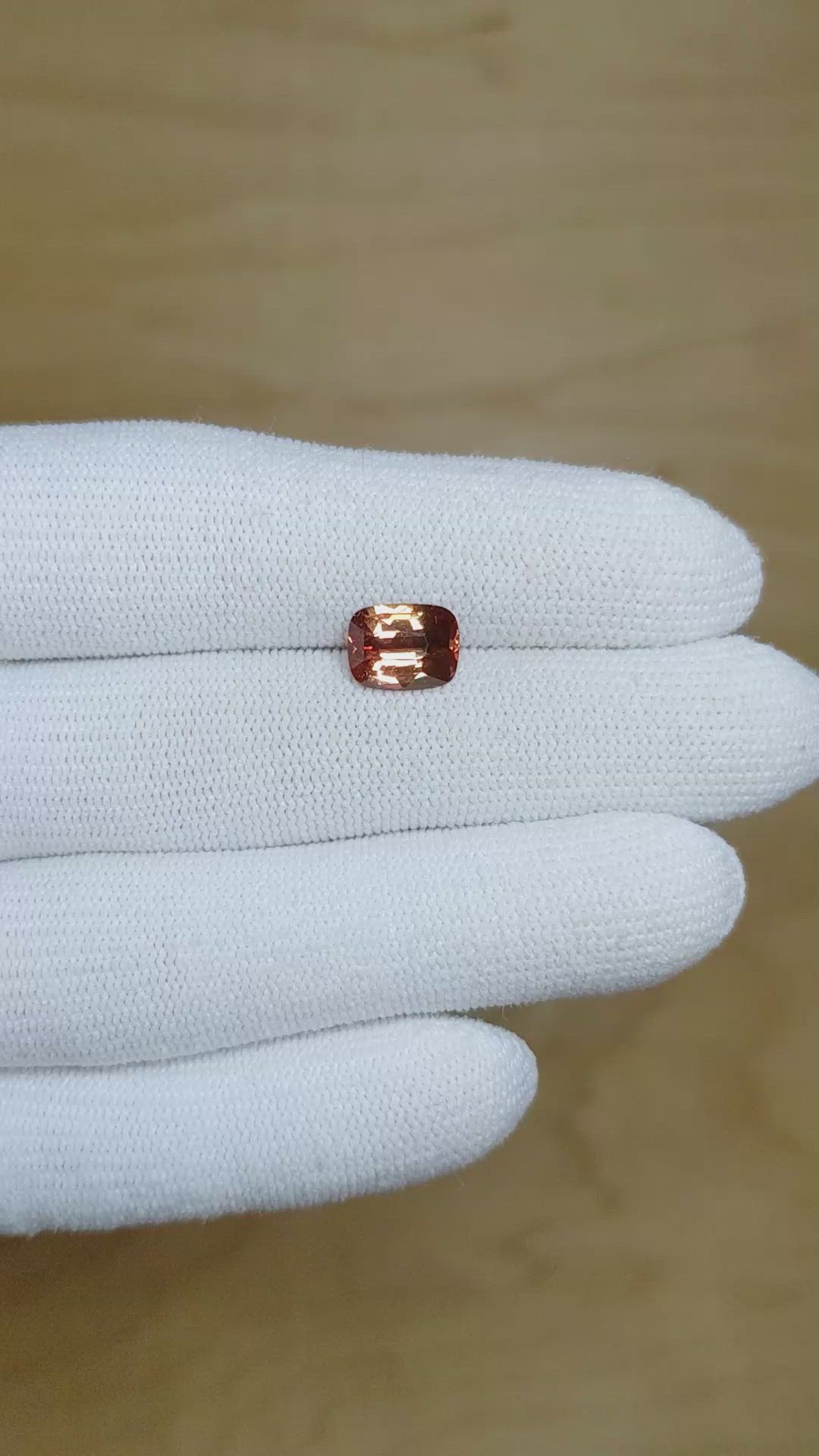 2.45 Ct. Orange Sapphire from Madagascar Size Video