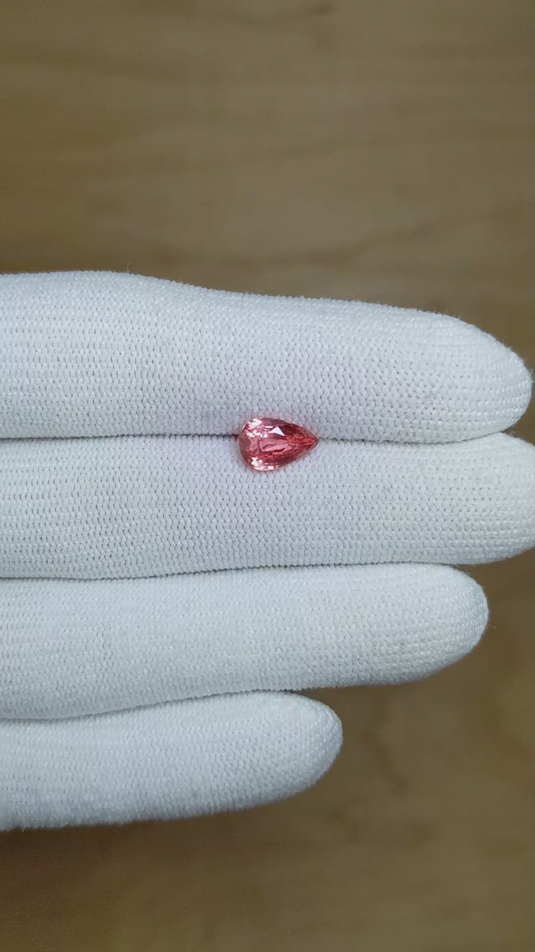 2.01 Ct. Padparadscha Sapphire from Madagascar Size Video