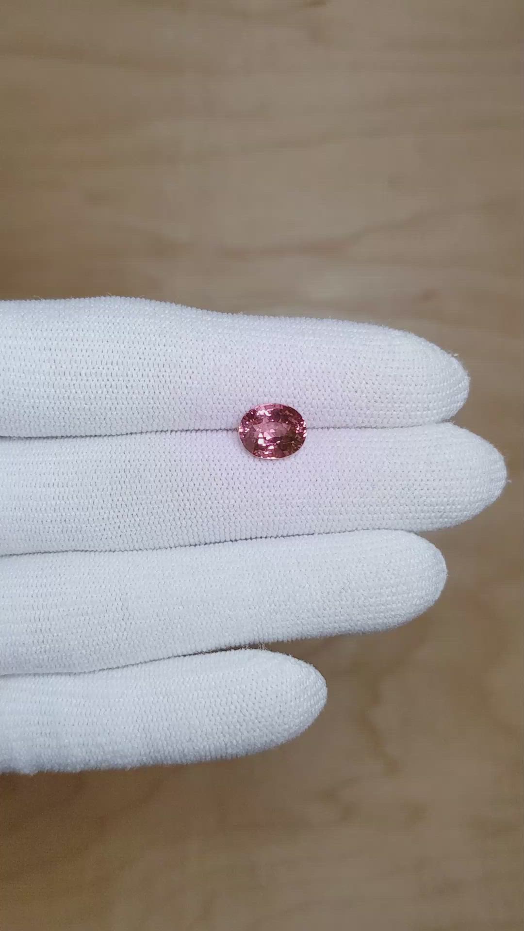 3.24 Ct. Padparadscha Sapphire from Madagascar Size Video