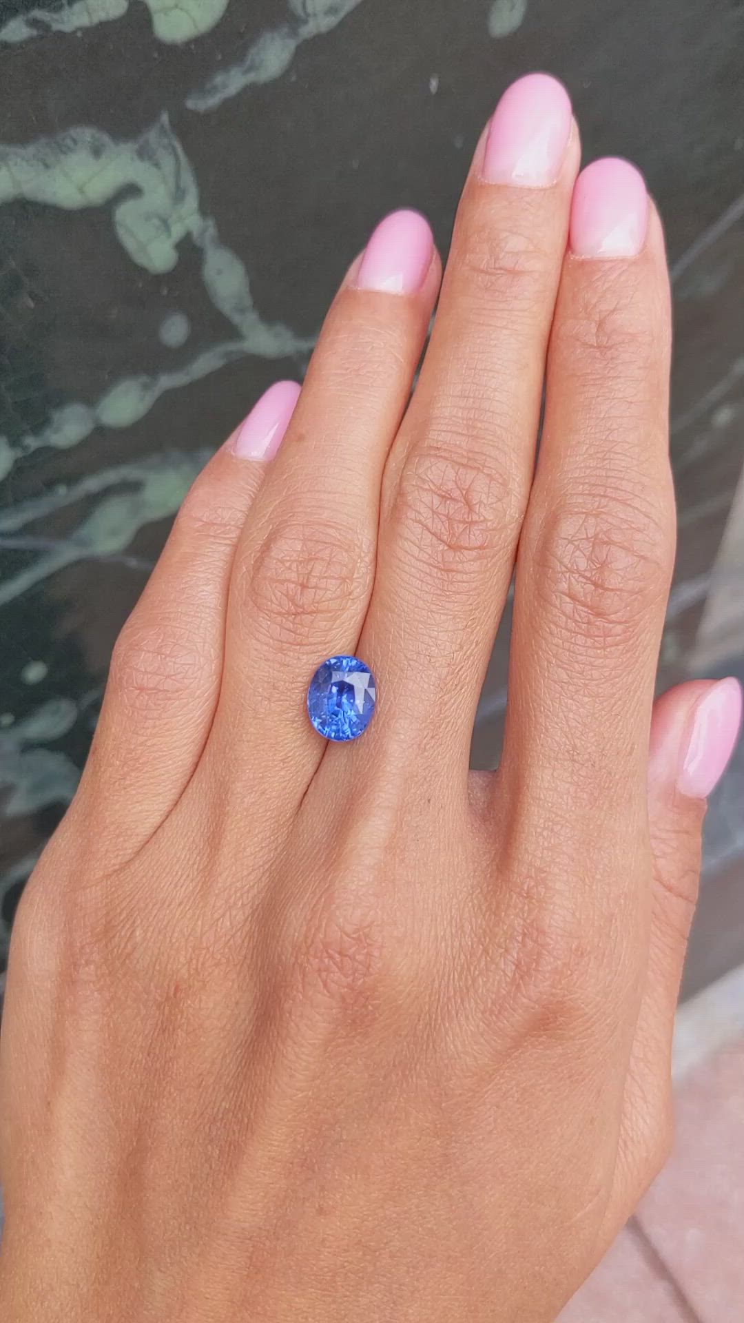 3.56 Ct. Blue Sapphire from Ceylon (Sri Lanka) Size Video