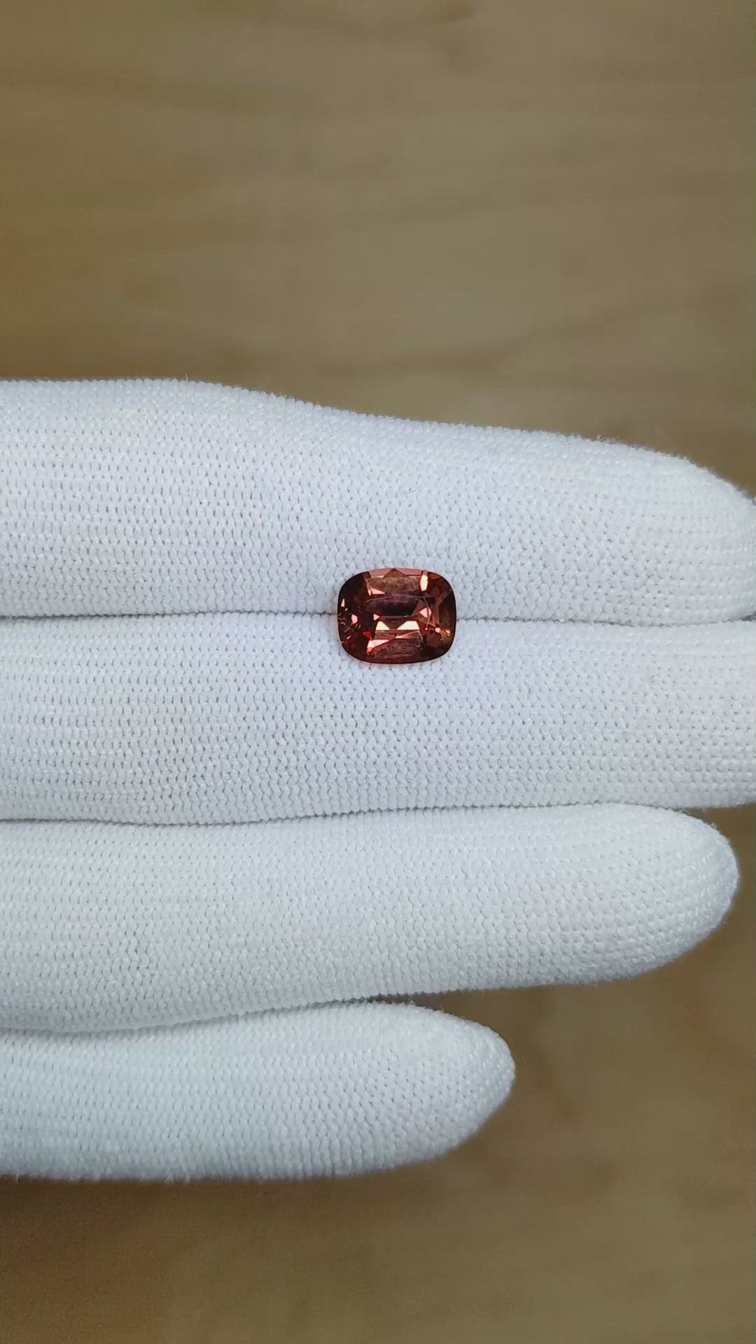 2.73 Ct. Orange Sapphire from Madagascar Size Video