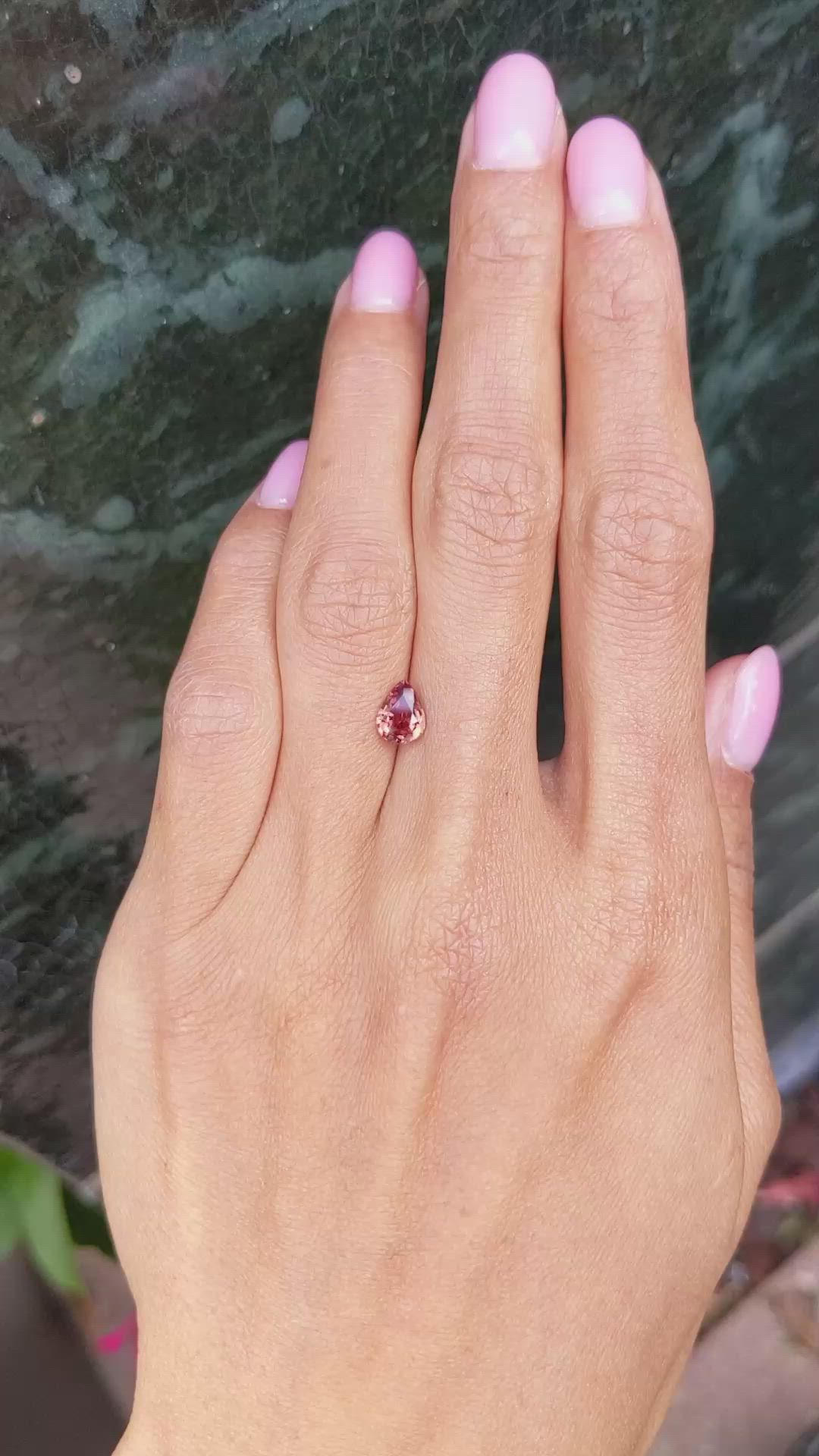 1.05 Ct. Orange Sapphire from Madagascar Size Video