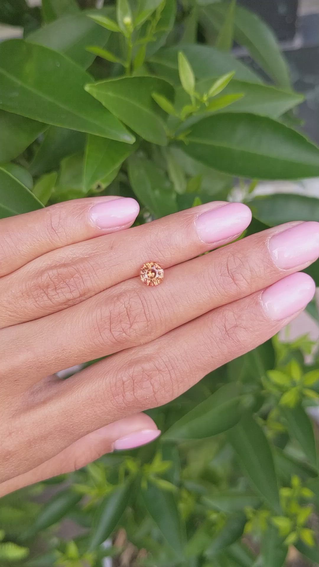 1.21 Ct. Orange Sapphire from Madagascar Size Video