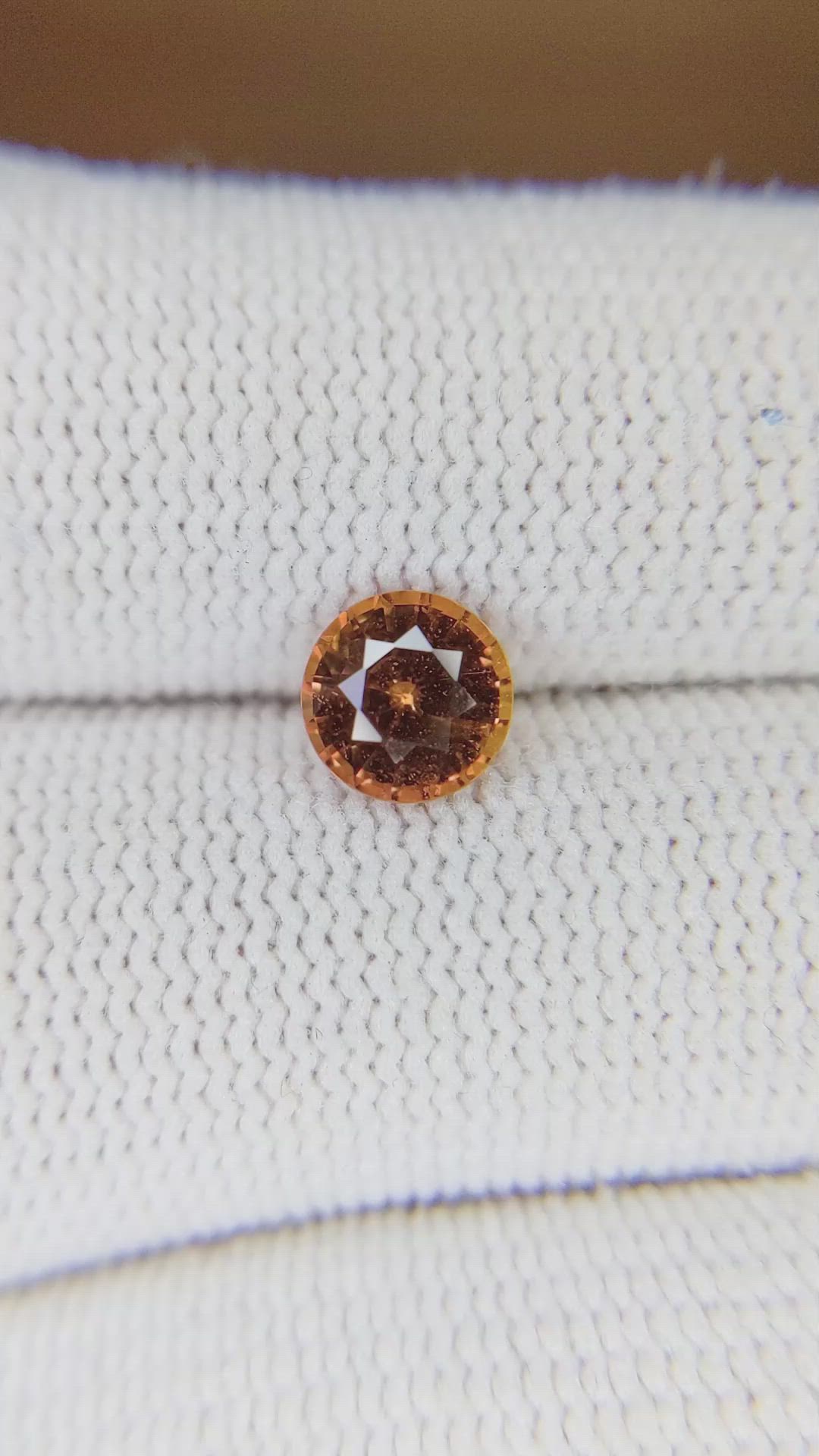 1.21 Ct. Orange Sapphire from Madagascar Size Video
