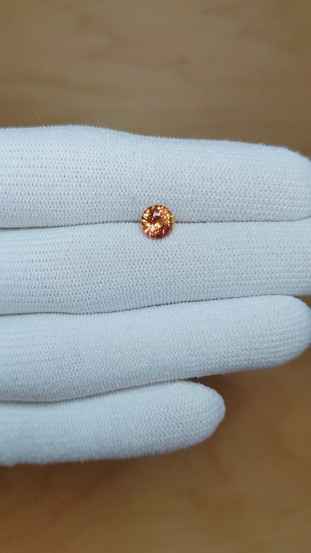 1.21 Ct. Orange Sapphire from Madagascar Size Video