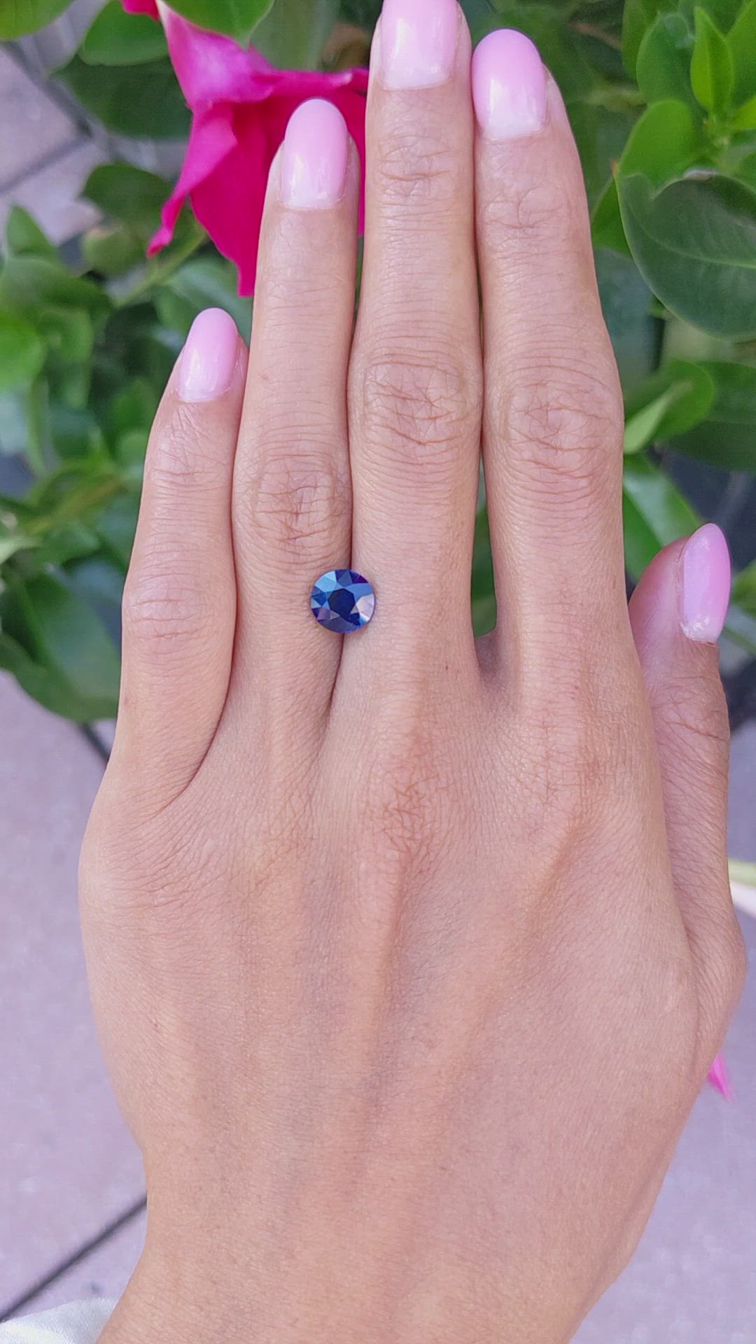 2.03 Ct. Blue Sapphire from Ceylon (Sri Lanka) Size Video