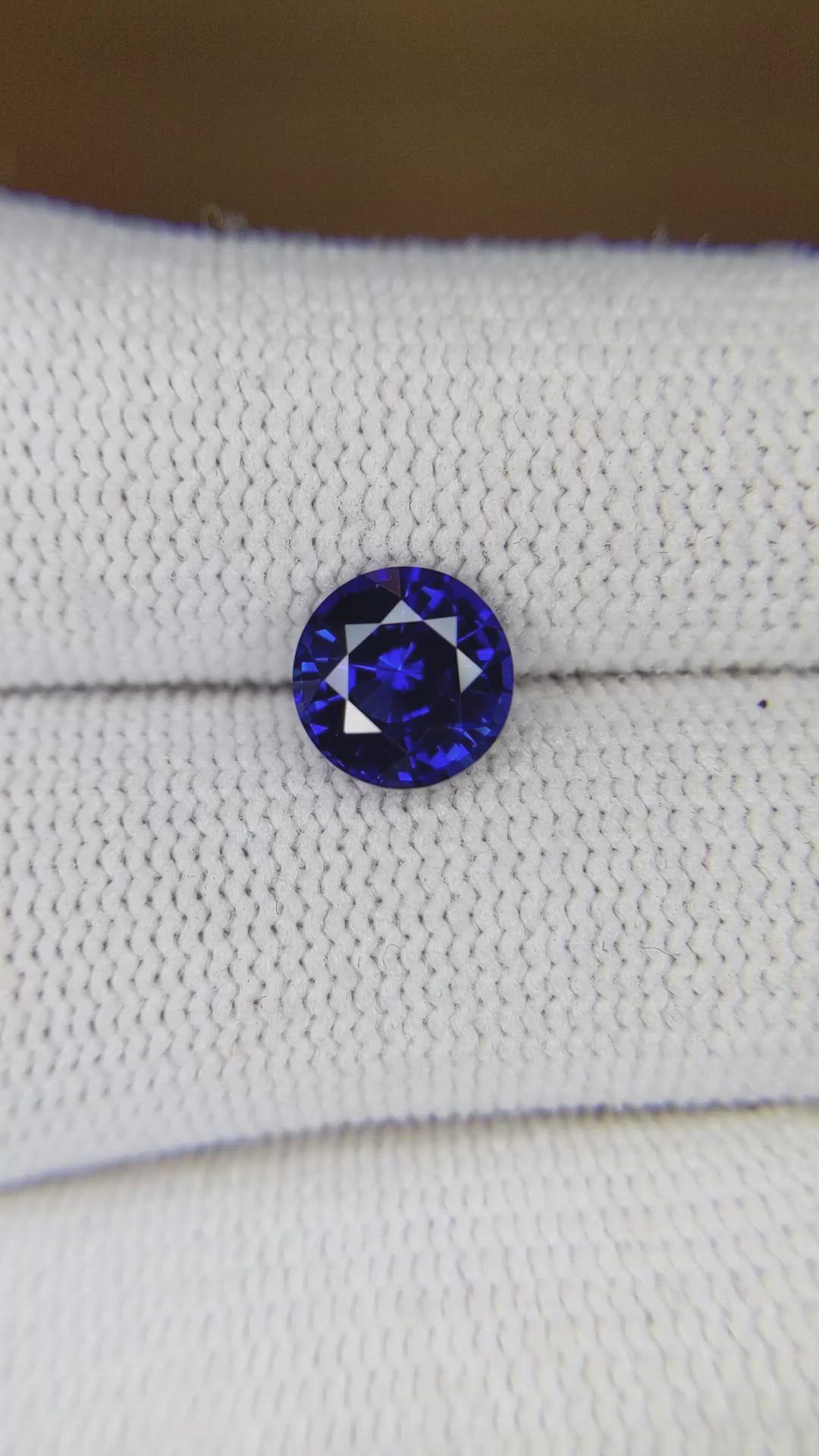 2.03 Ct. Blue Sapphire from Ceylon (Sri Lanka) Size Video