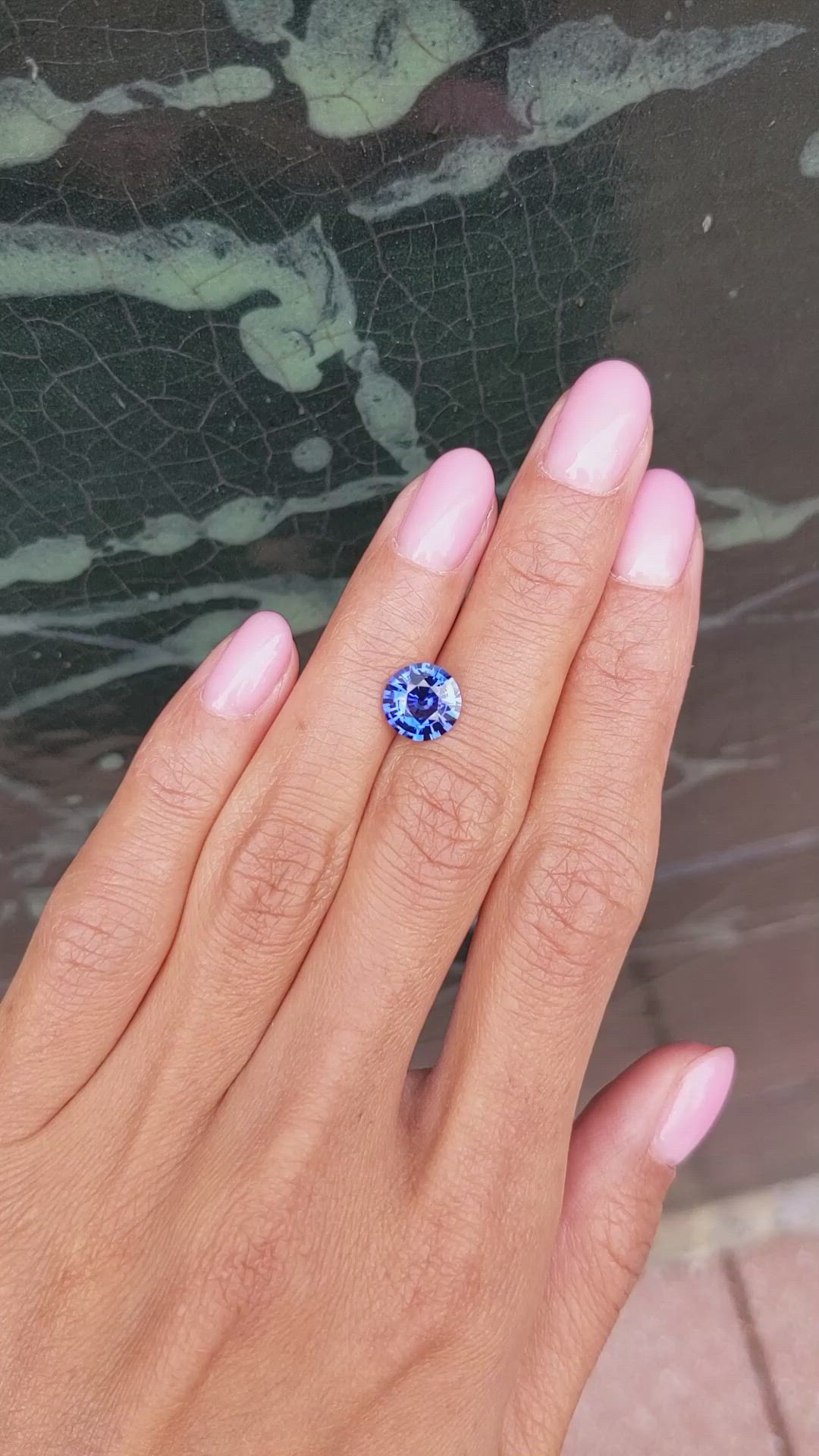 2.52 Ct. Blue Sapphire from Ceylon (Sri Lanka) Size Video