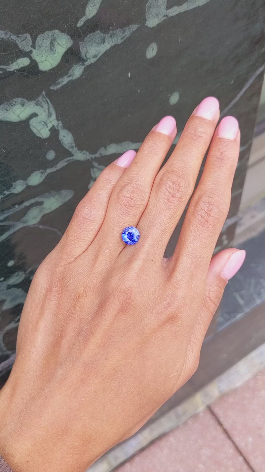 2.61 Ct. Blue Sapphire from Ceylon (Sri Lanka) Size Video