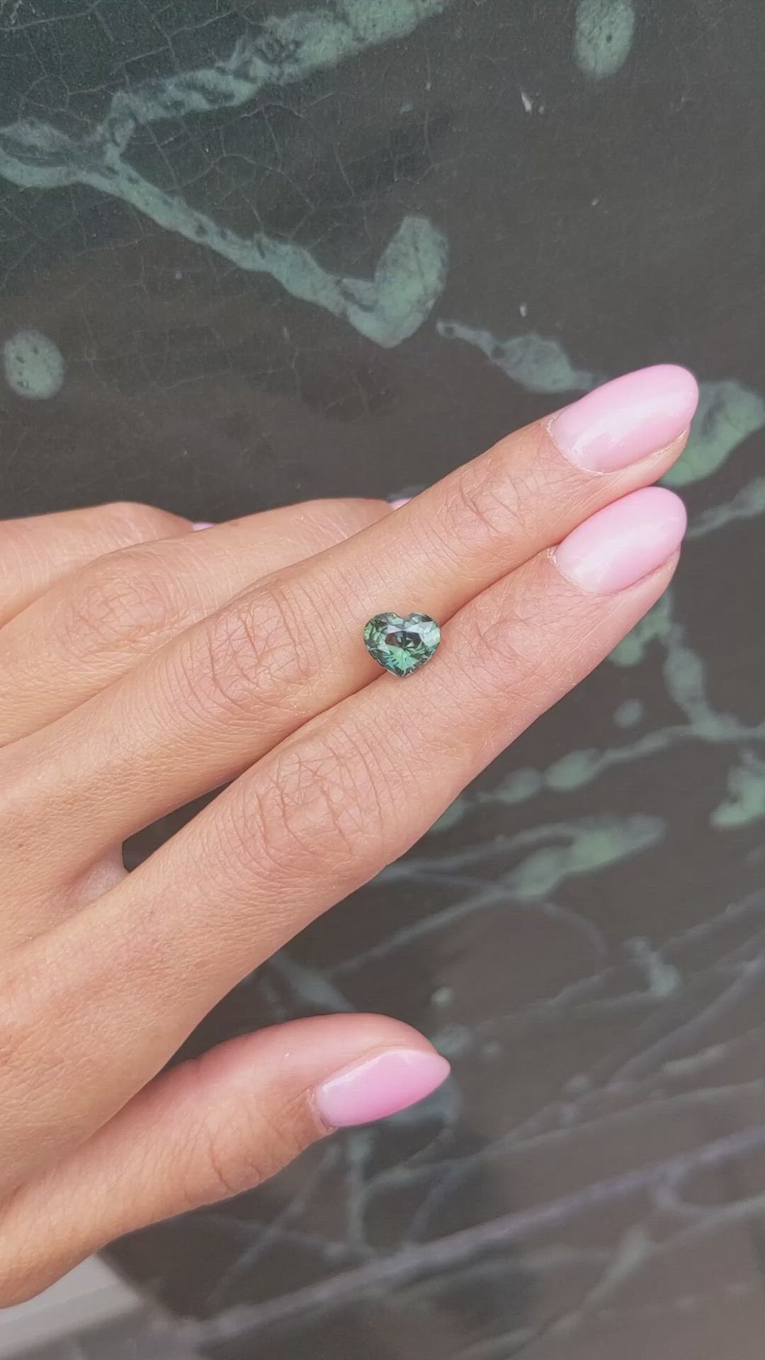 2.16 Ct. Green Sapphire from Ceylon (Sri Lanka) Size Video