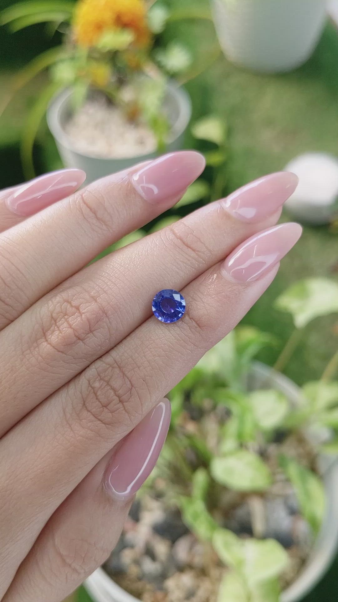 1.34 Ct. Blue Sapphire from Ceylon (Sri Lanka) Size Video