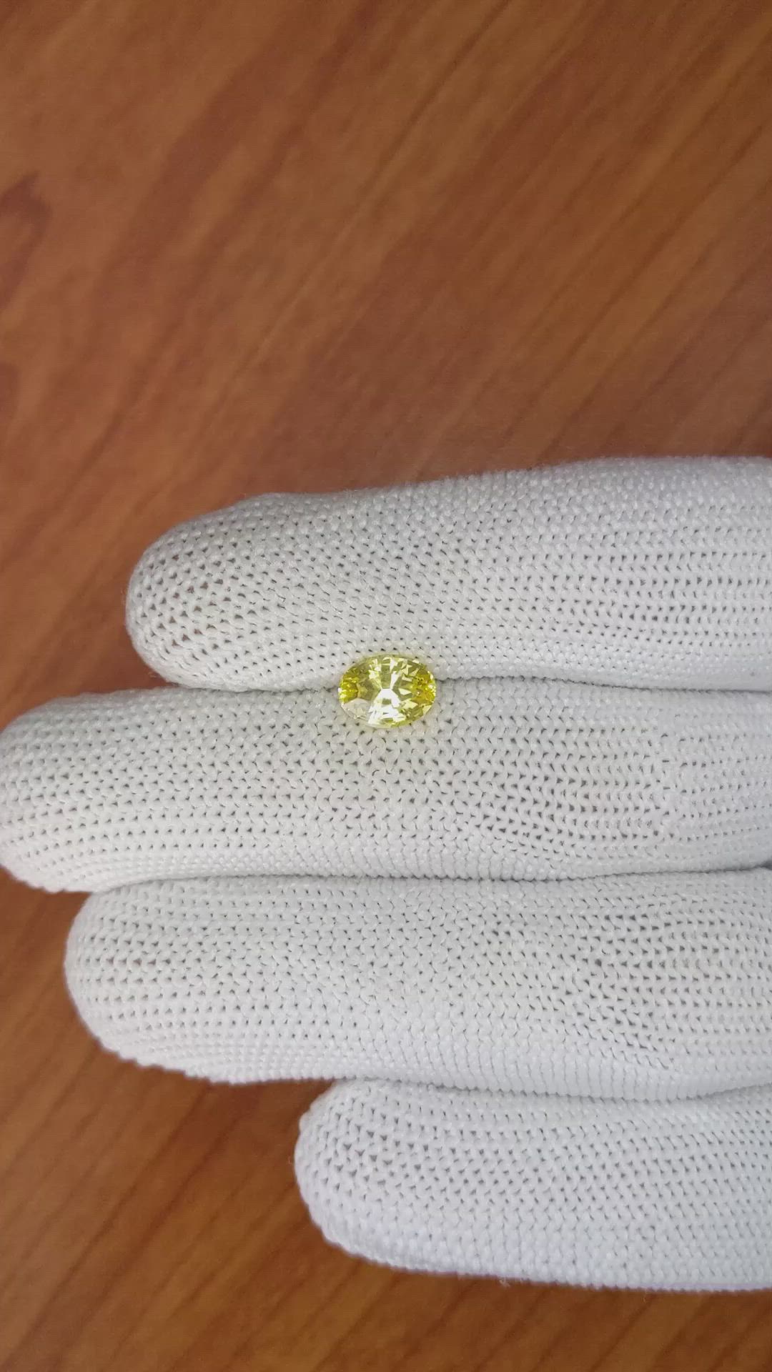 1.60 Ct. Yellow Sapphire from Ceylon (Sri Lanka) Size Video