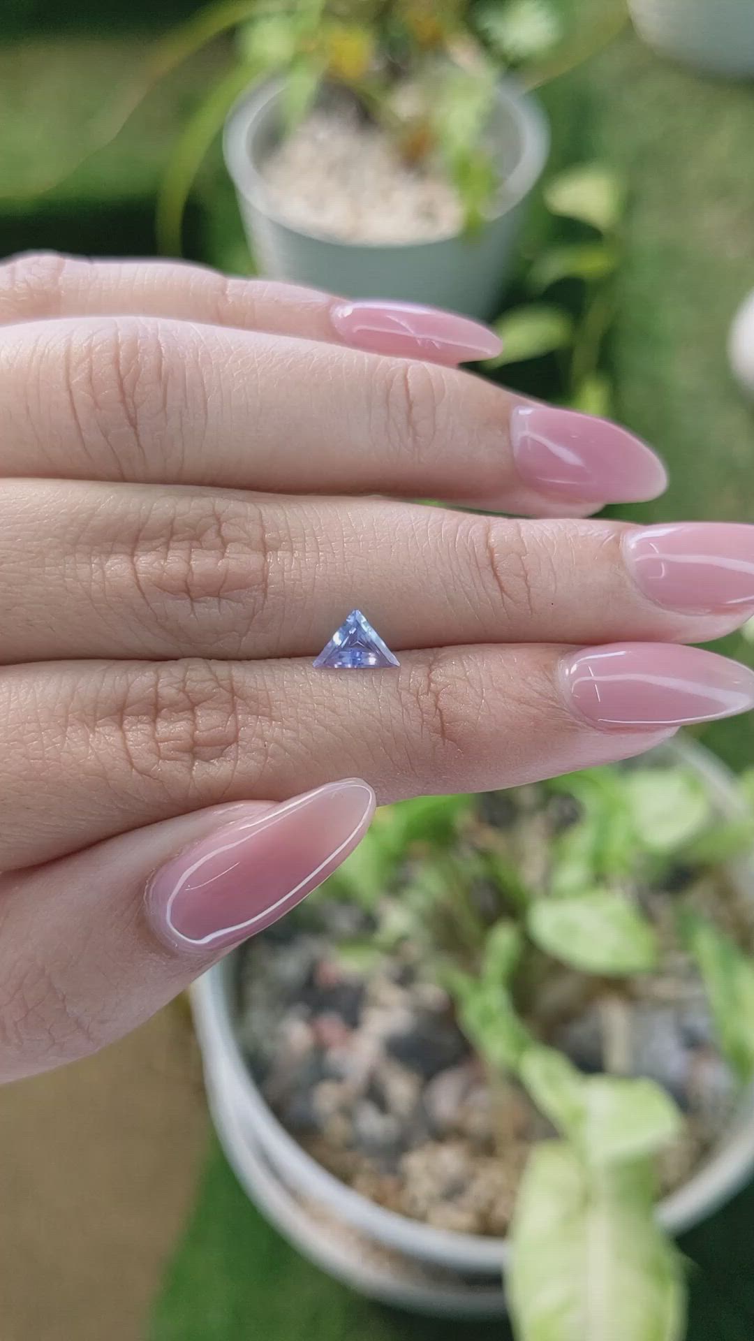 0.61 Ct. Violet Sapphire from Ceylon (Sri Lanka) Size Video