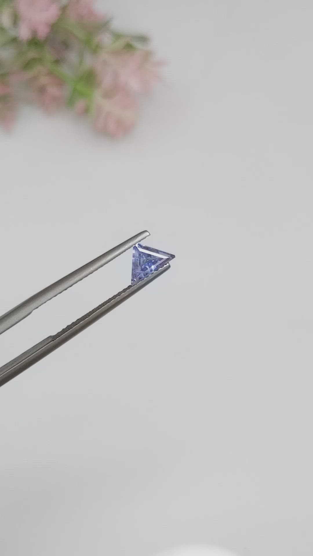 0.61 Ct. Violet Sapphire from Ceylon (Sri Lanka) Size Video