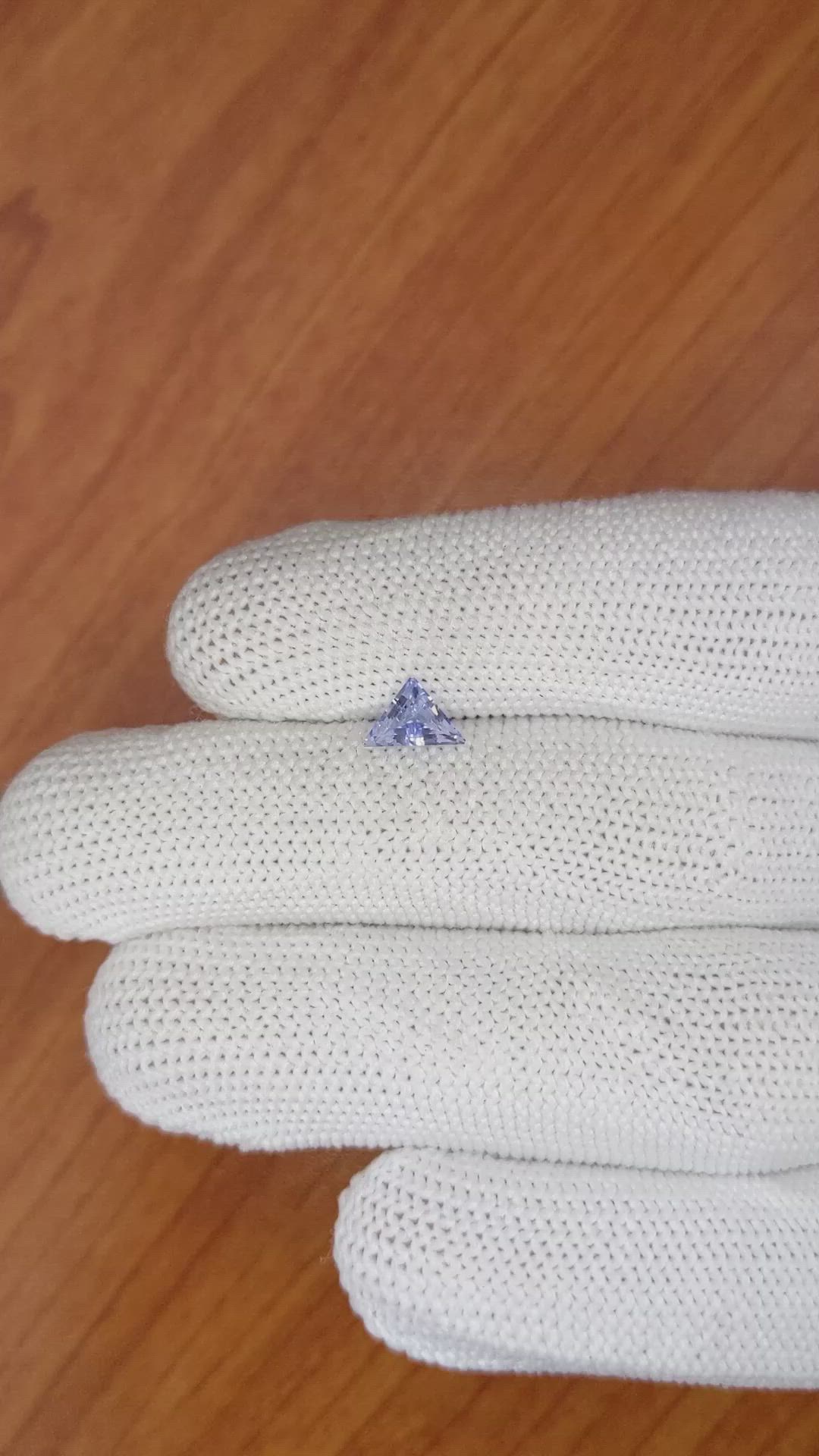 0.61 Ct. Violet Sapphire from Ceylon (Sri Lanka) Size Video