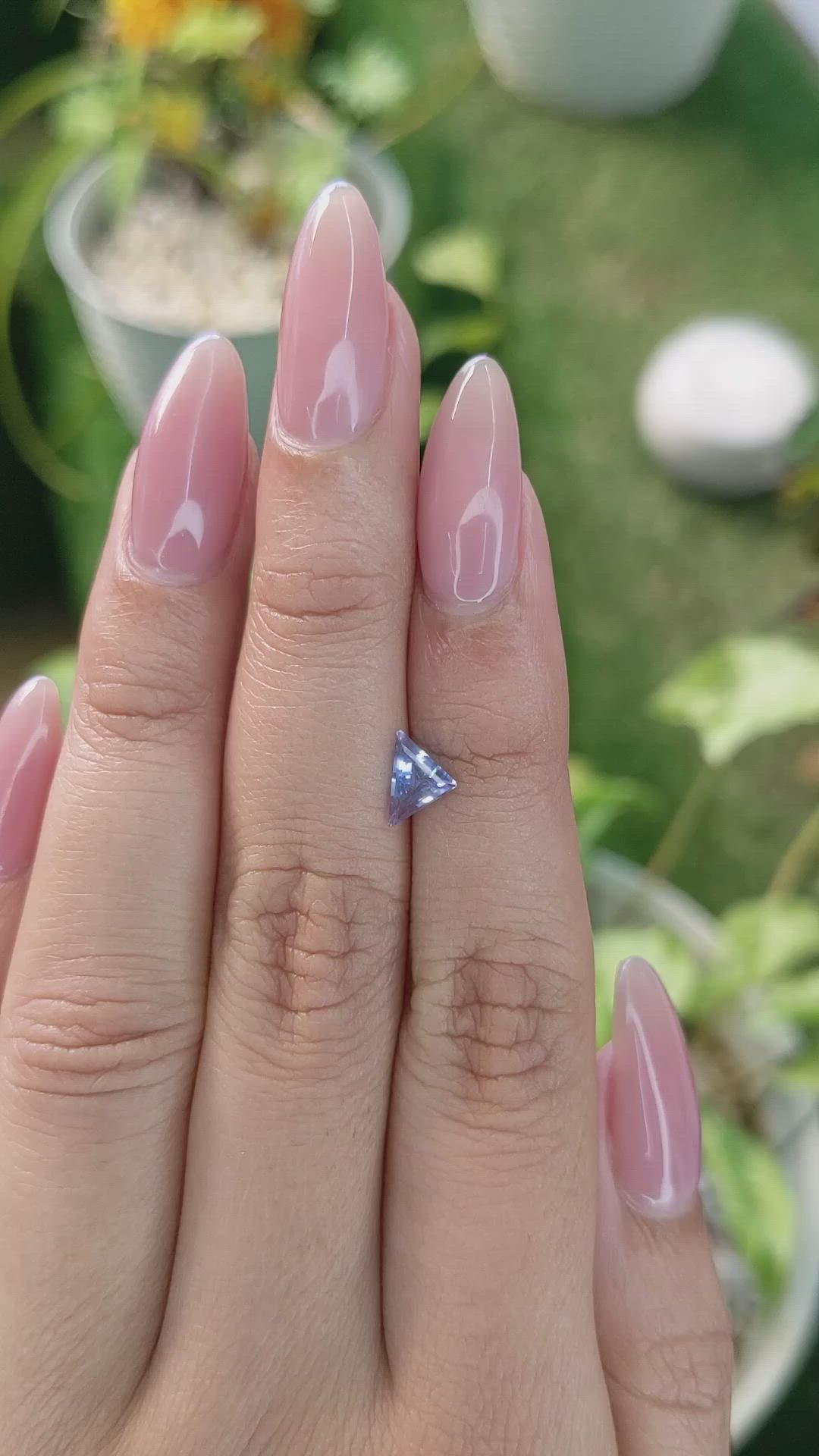 0.61 Ct. Violet Sapphire from Ceylon (Sri Lanka) Size Video
