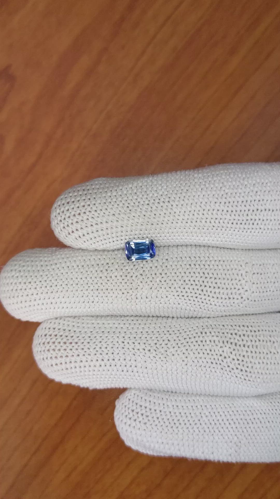 0.73 Ct. Blue Sapphire from Ceylon (Sri Lanka) Size Video