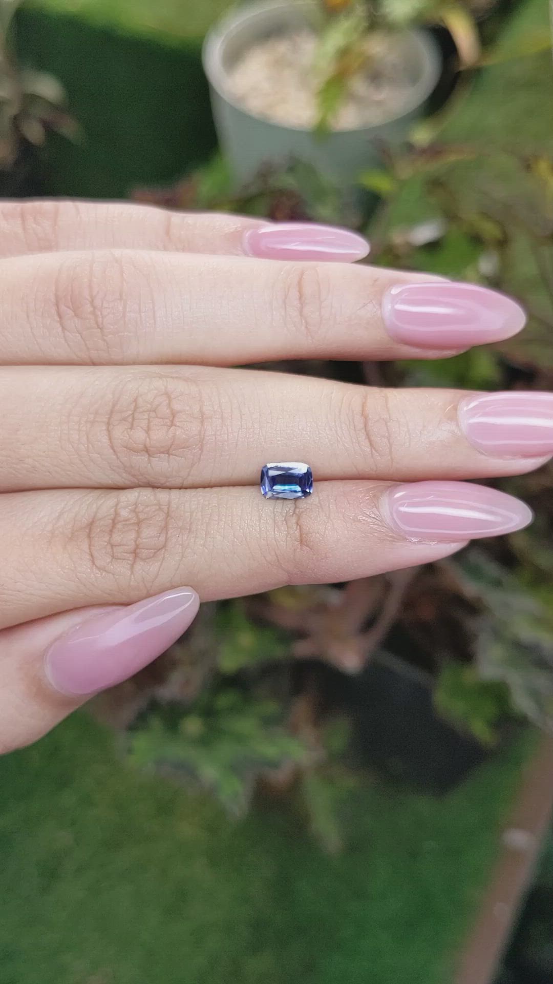 0.73 Ct. Blue Sapphire from Ceylon (Sri Lanka) Size Video