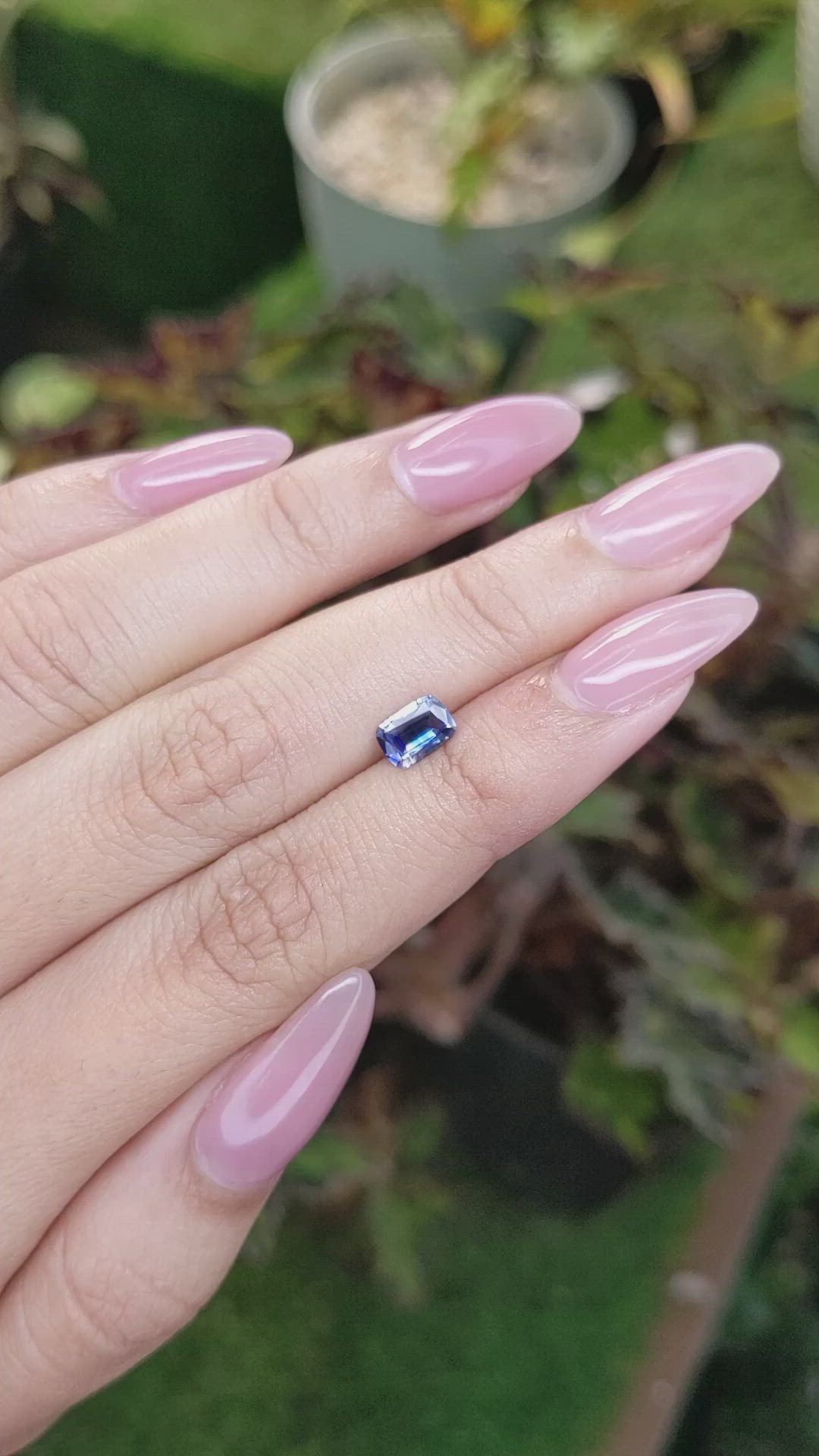 0.73 Ct. Blue Sapphire from Ceylon (Sri Lanka) Size Video