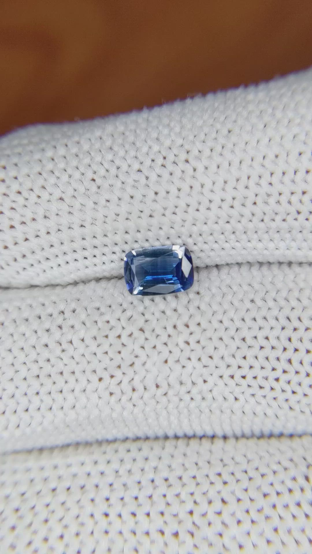 0.73 Ct. Blue Sapphire from Ceylon (Sri Lanka) Size Video